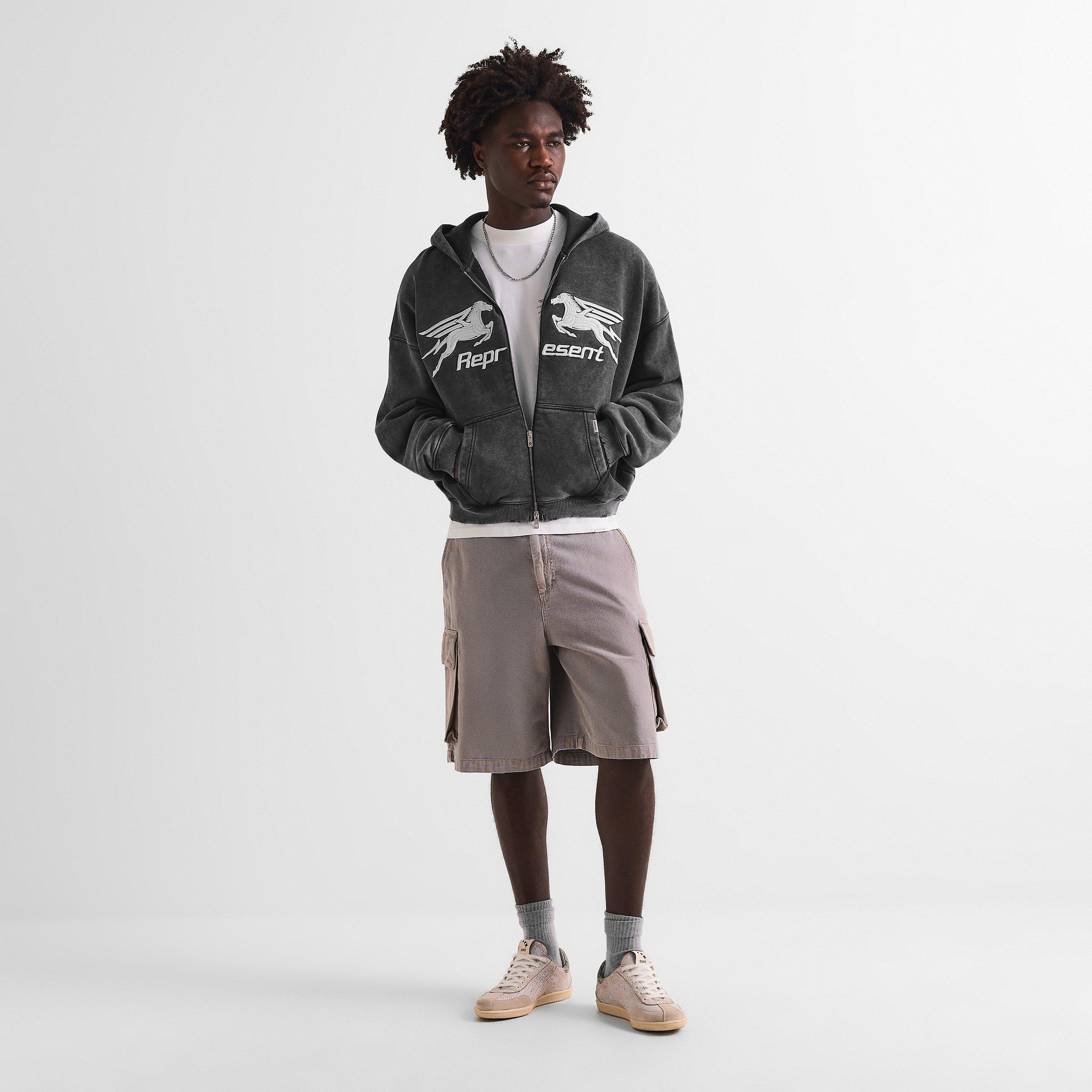 Vintage Grey - Represent - Men's Zip Hoodie - 6