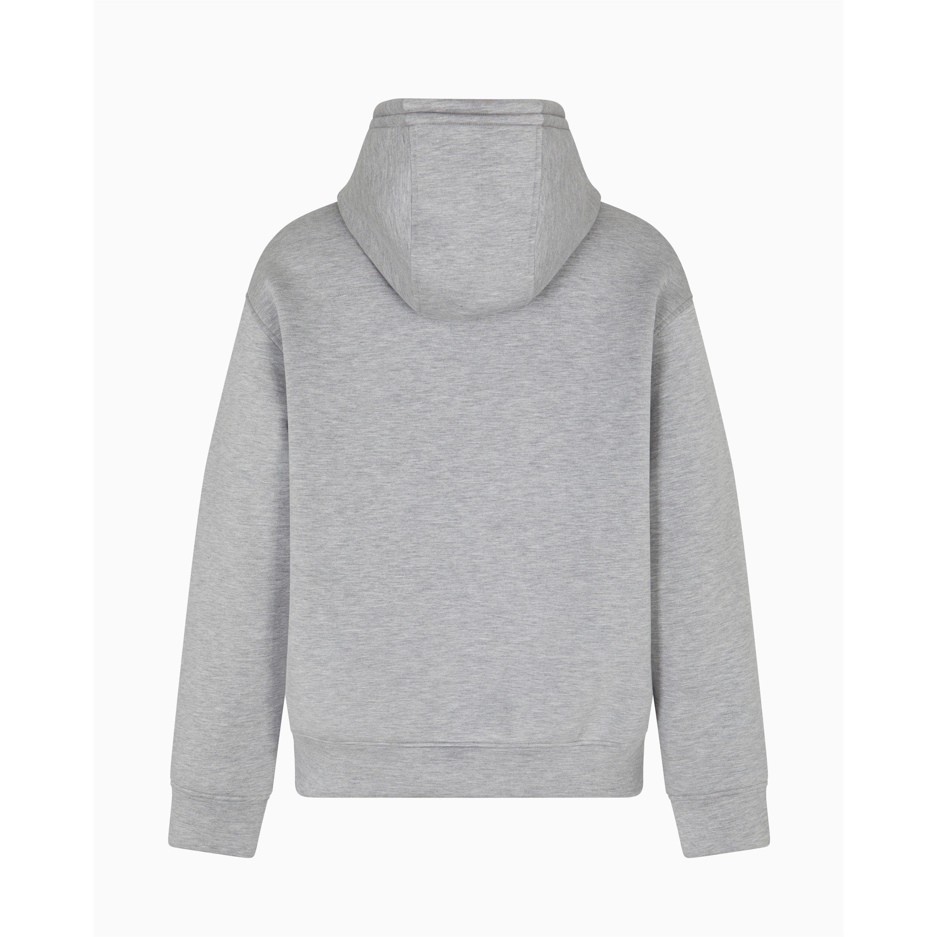 Light Gry M0195 - Emporio Armani - Large Eagle Hoodie - 2