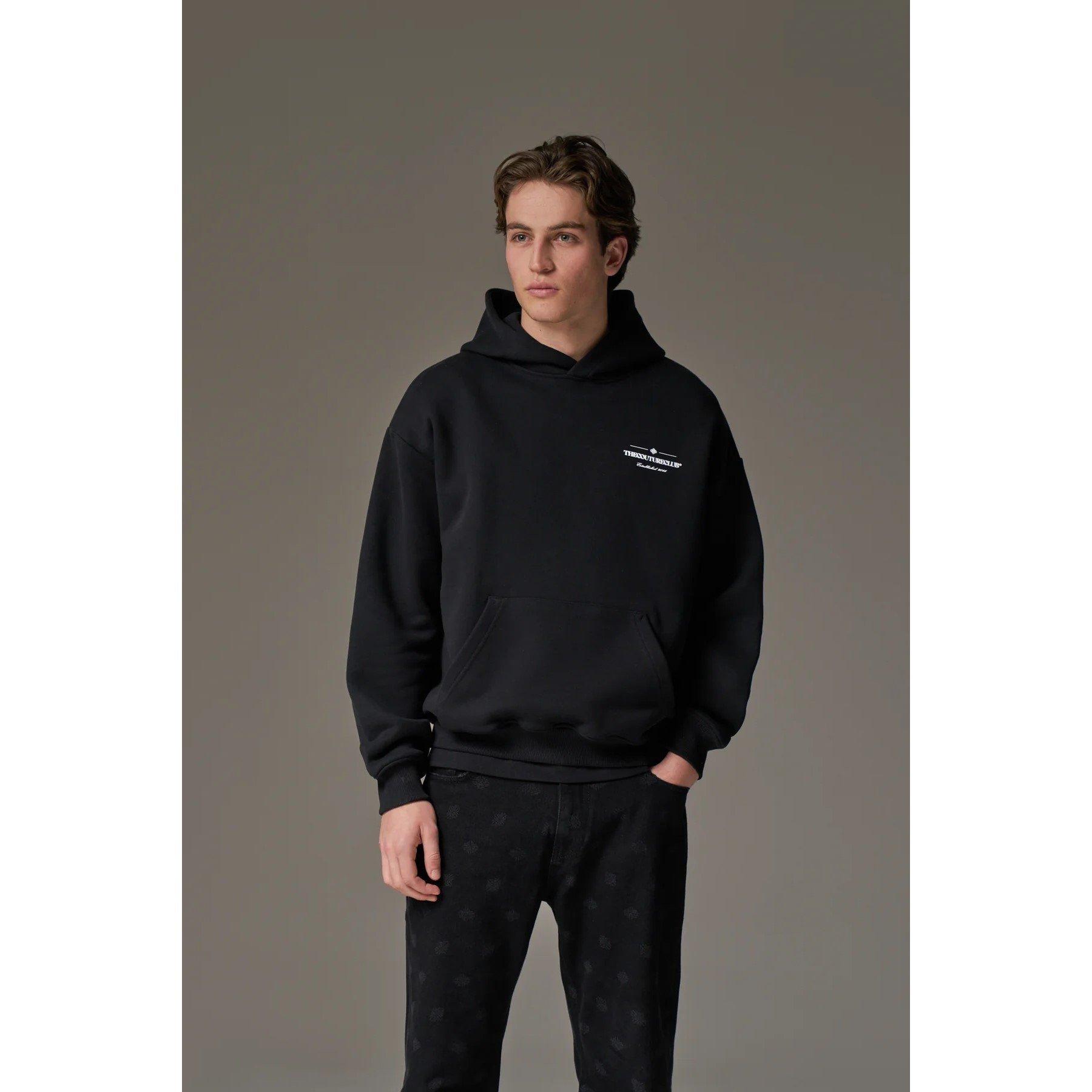 Black - The Couture Club - Men's Copyright Over the Head Oversized-Fit Hoodie - 3