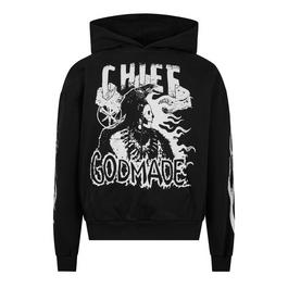 God Made Chief Printed Hooded Sweatshirt