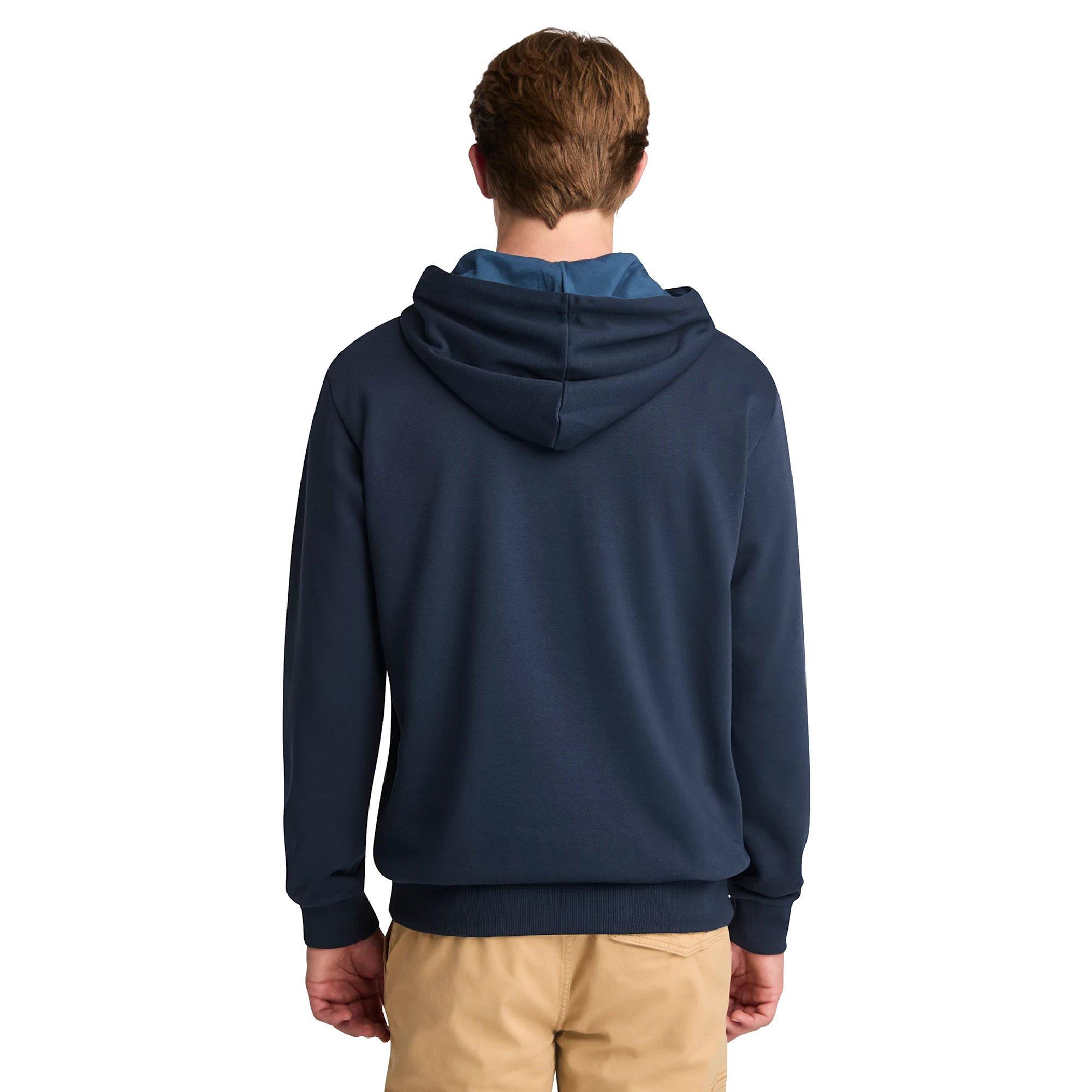 Dark Sapphire - Timberland - Men's Northwood Tree Logo Over the Head Cotton-Blend Hoodie - 3