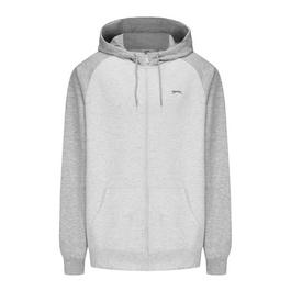 Slazenger Fleece Contrast Zip Hoodie Mens