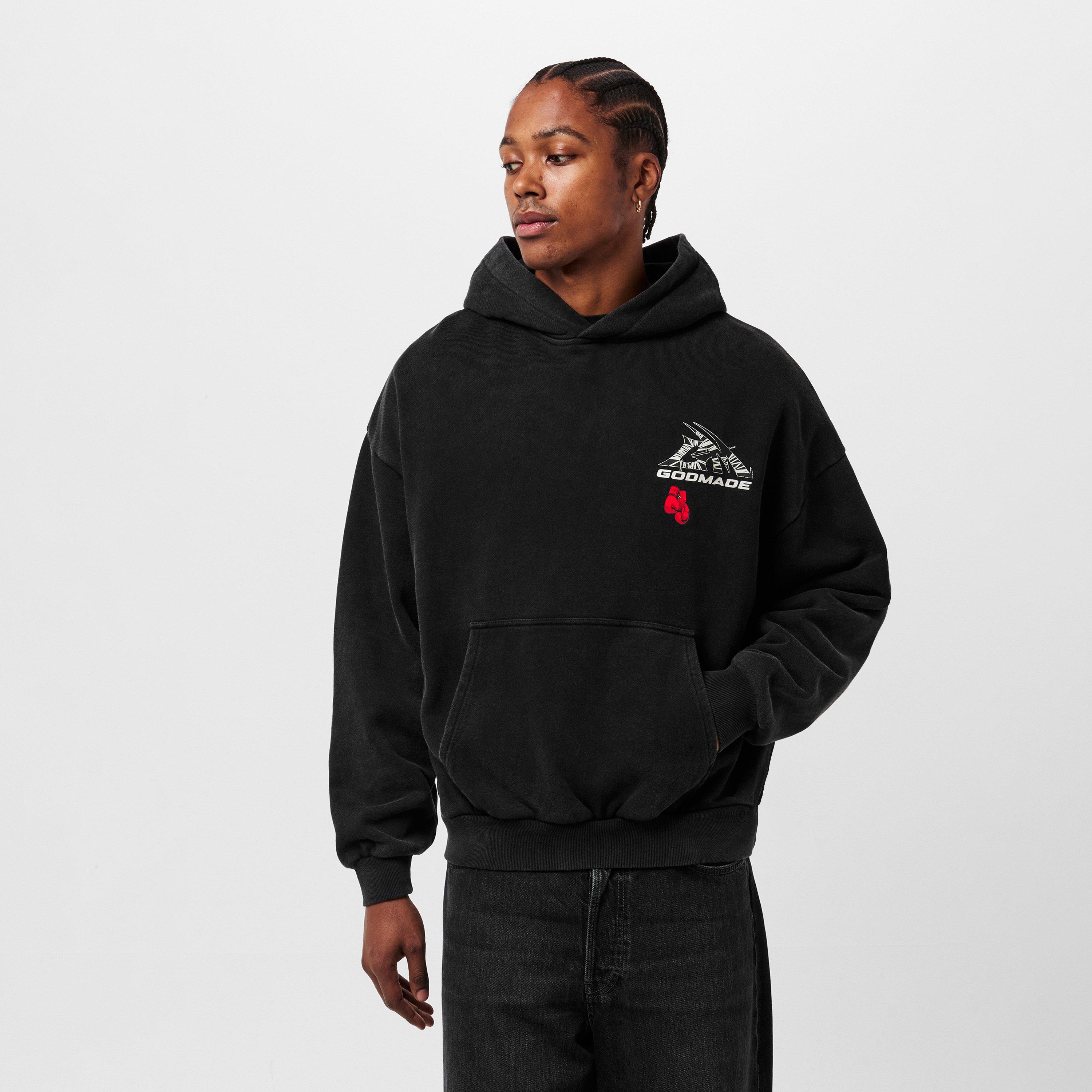 Black - God Made - Men's GM Logo Wrap Hoodie - 3