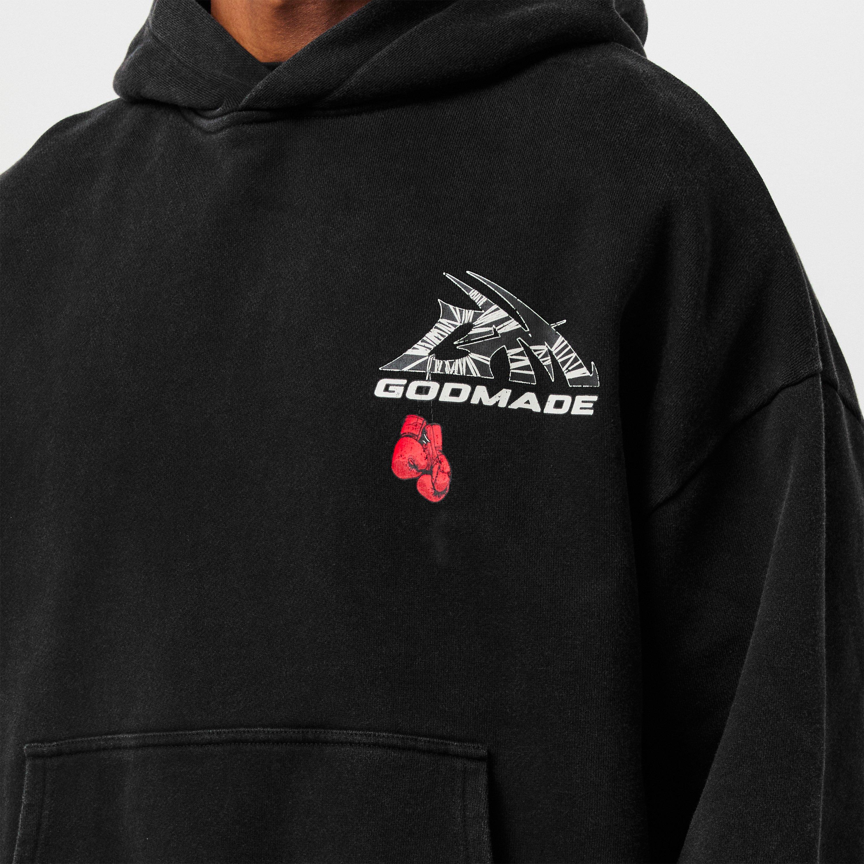 Black - God Made - Men's GM Logo Wrap Hoodie - 5
