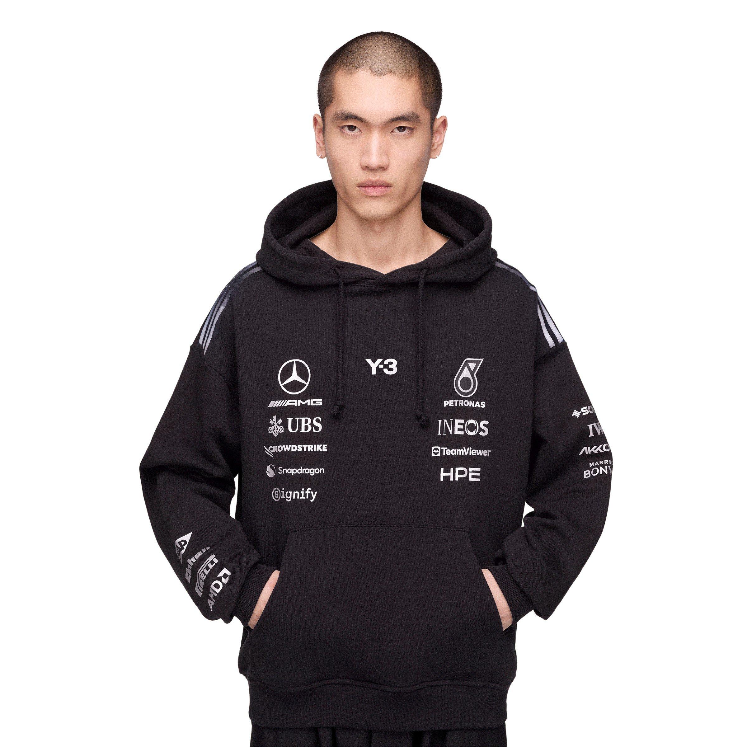 Black - Y3 - Mens Mercedes Team Hoodie - 9