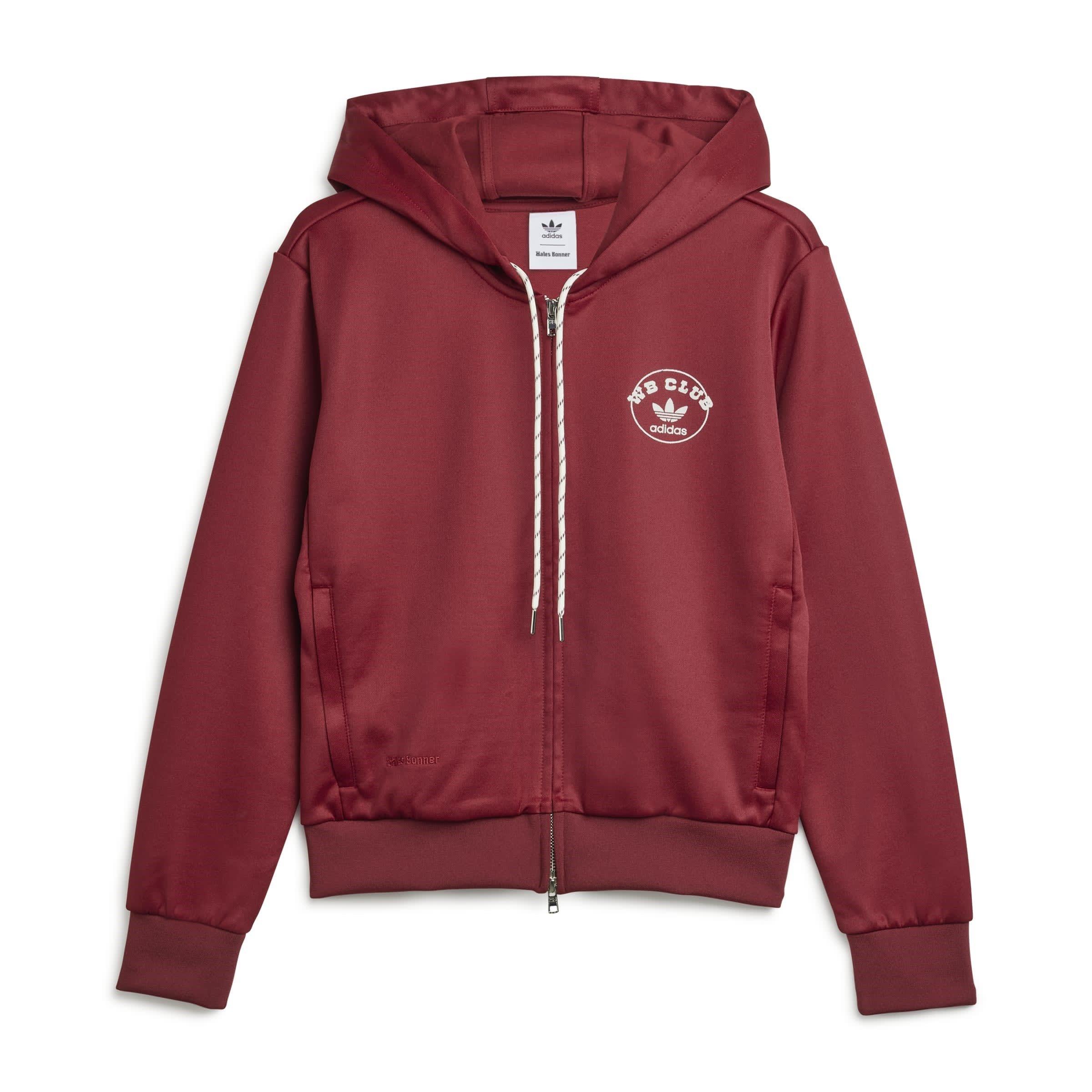 adidas Originals By Wales Bonner Track Zip Hoodie - Coll Burgundy - S