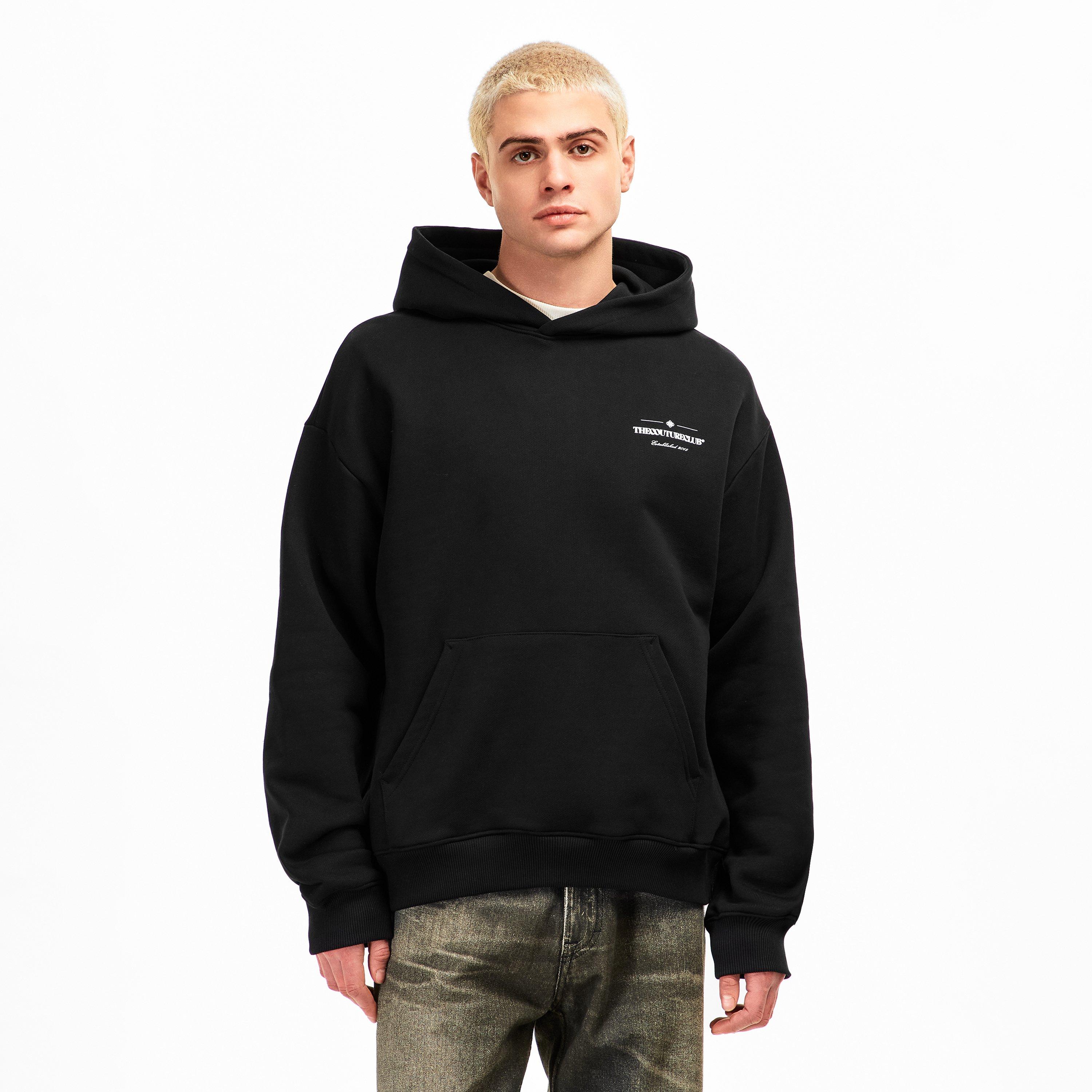 Black - The Couture Club - Men's Copyright Hood Pull Over Hoodie - 3