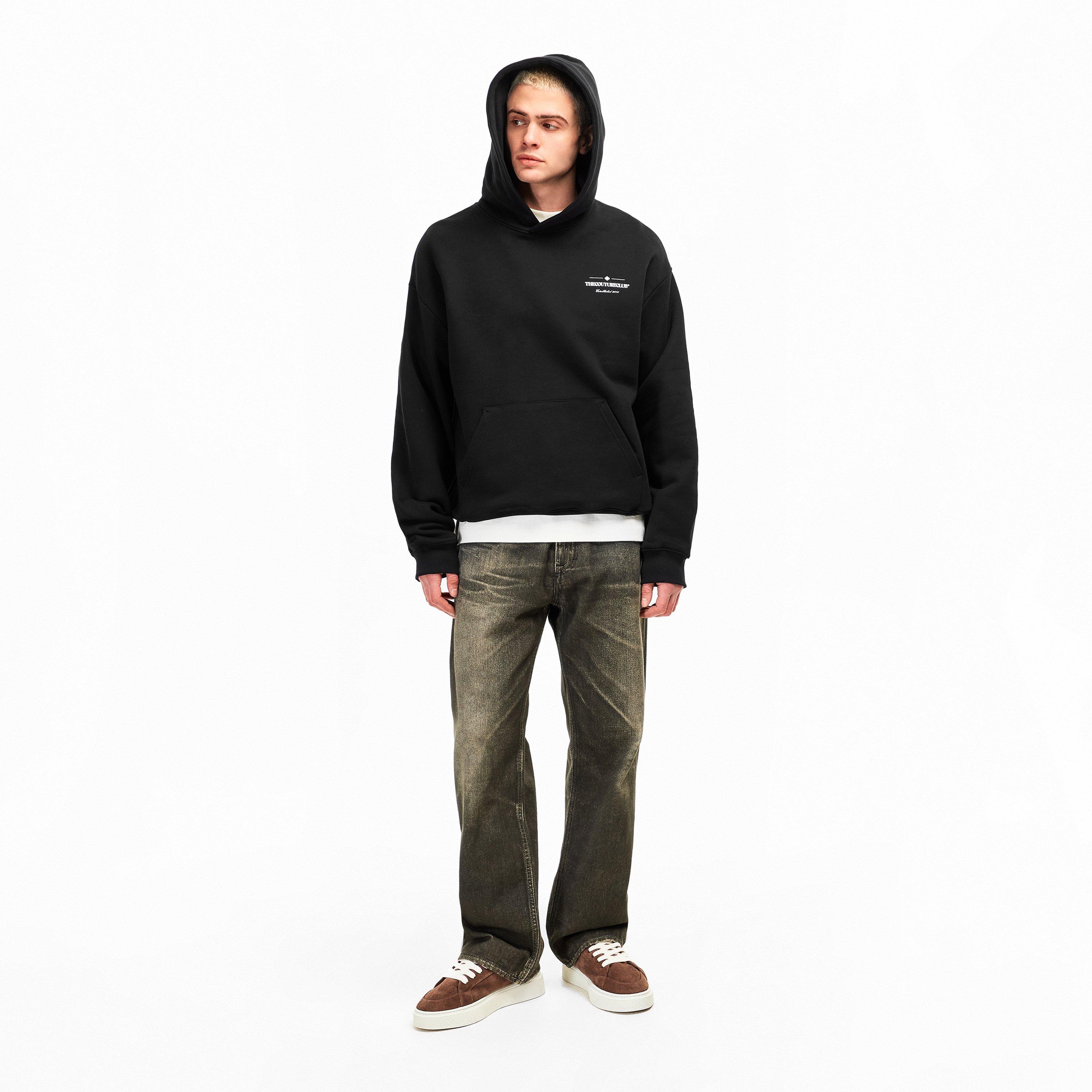 Black - The Couture Club - Men's Copyright Hood Pull Over Hoodie - 5