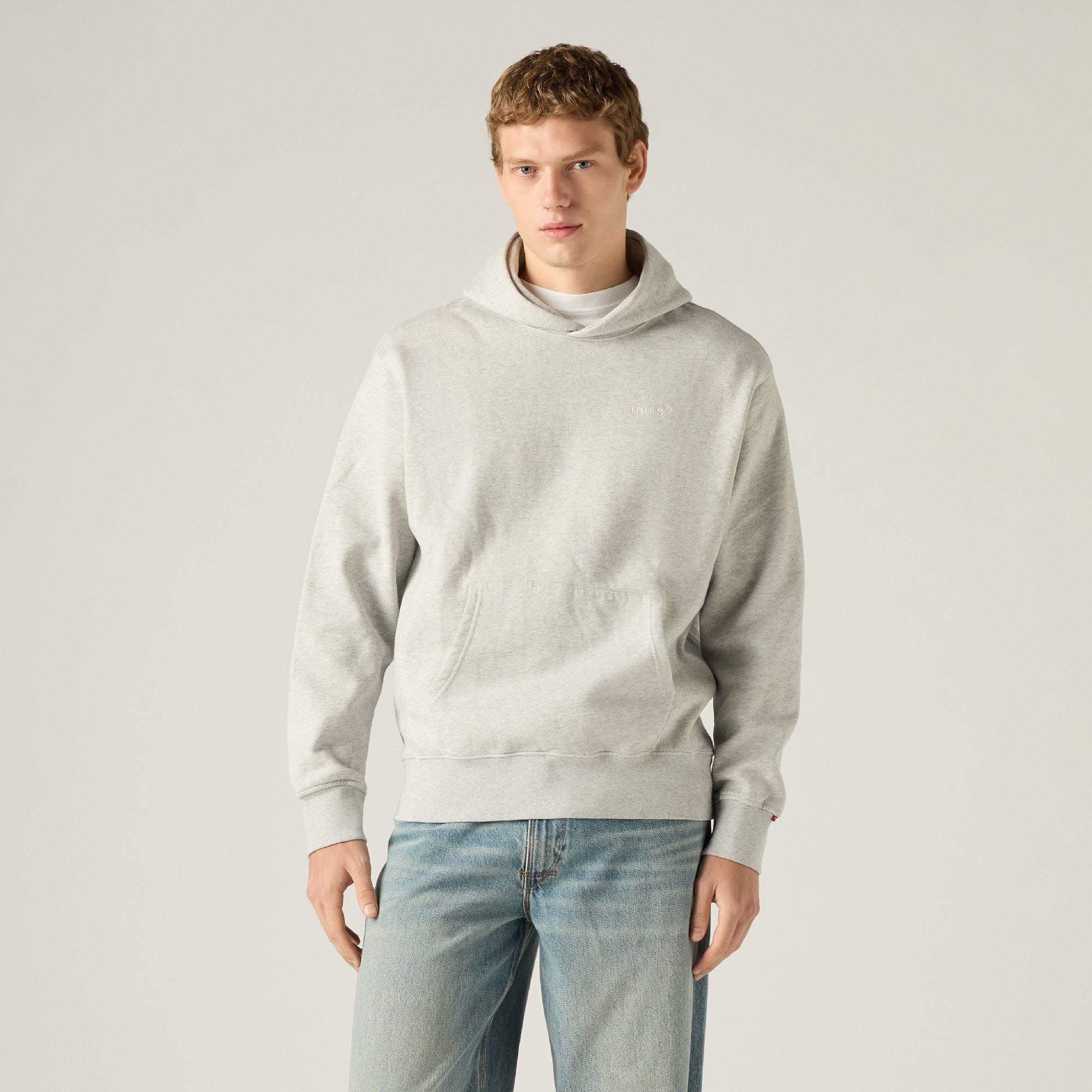 Light Gray - Levis - Levis The Authentic Hoodie Light Gra - 4