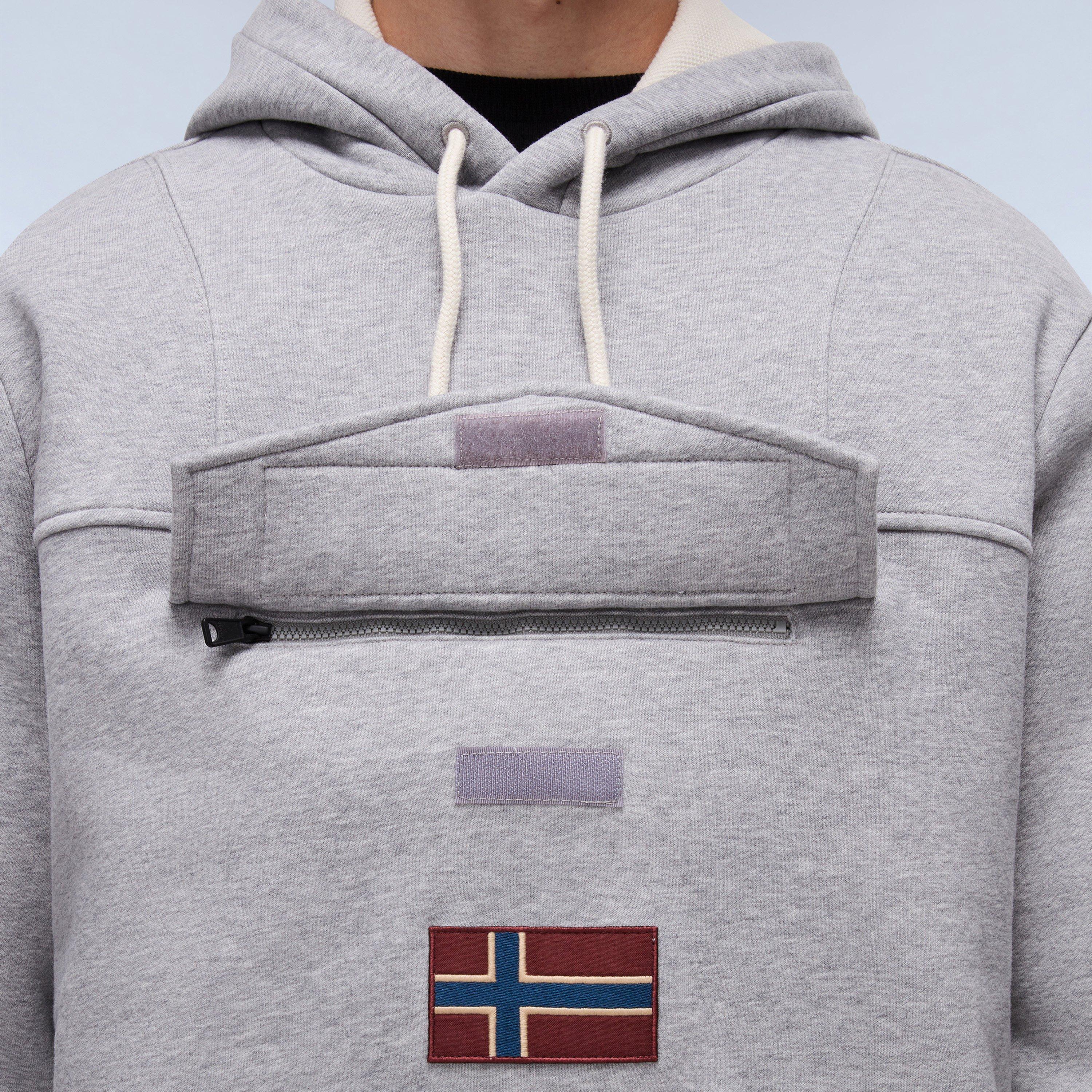 Med Grey Mel - Napapijri - Men's Napa Burgee Hoodie - 5