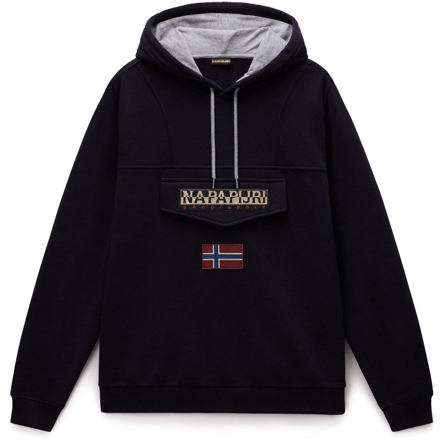 Black Beauty - Napapijri - Men's Napa Burgee Pull Over Hoodie - 1