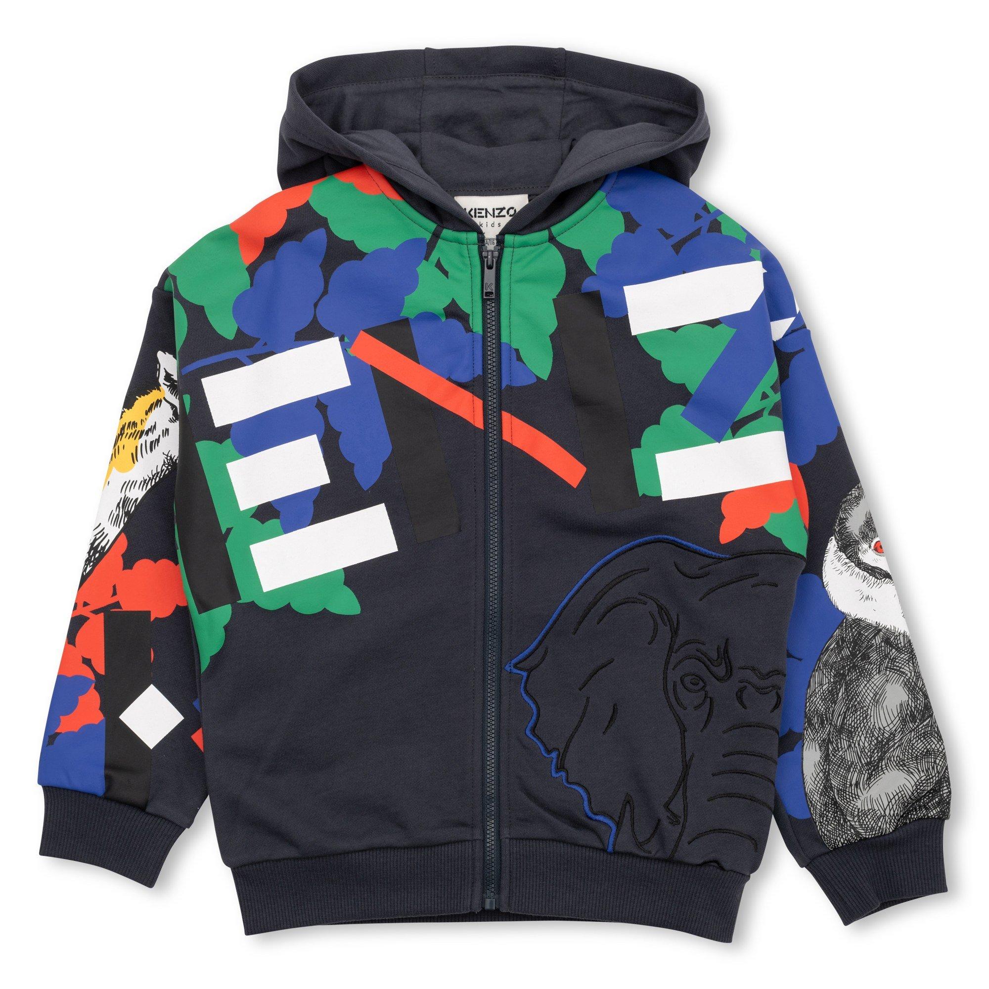 Dark Grey - Kenzo - Kids' Zip Hoodie - 1