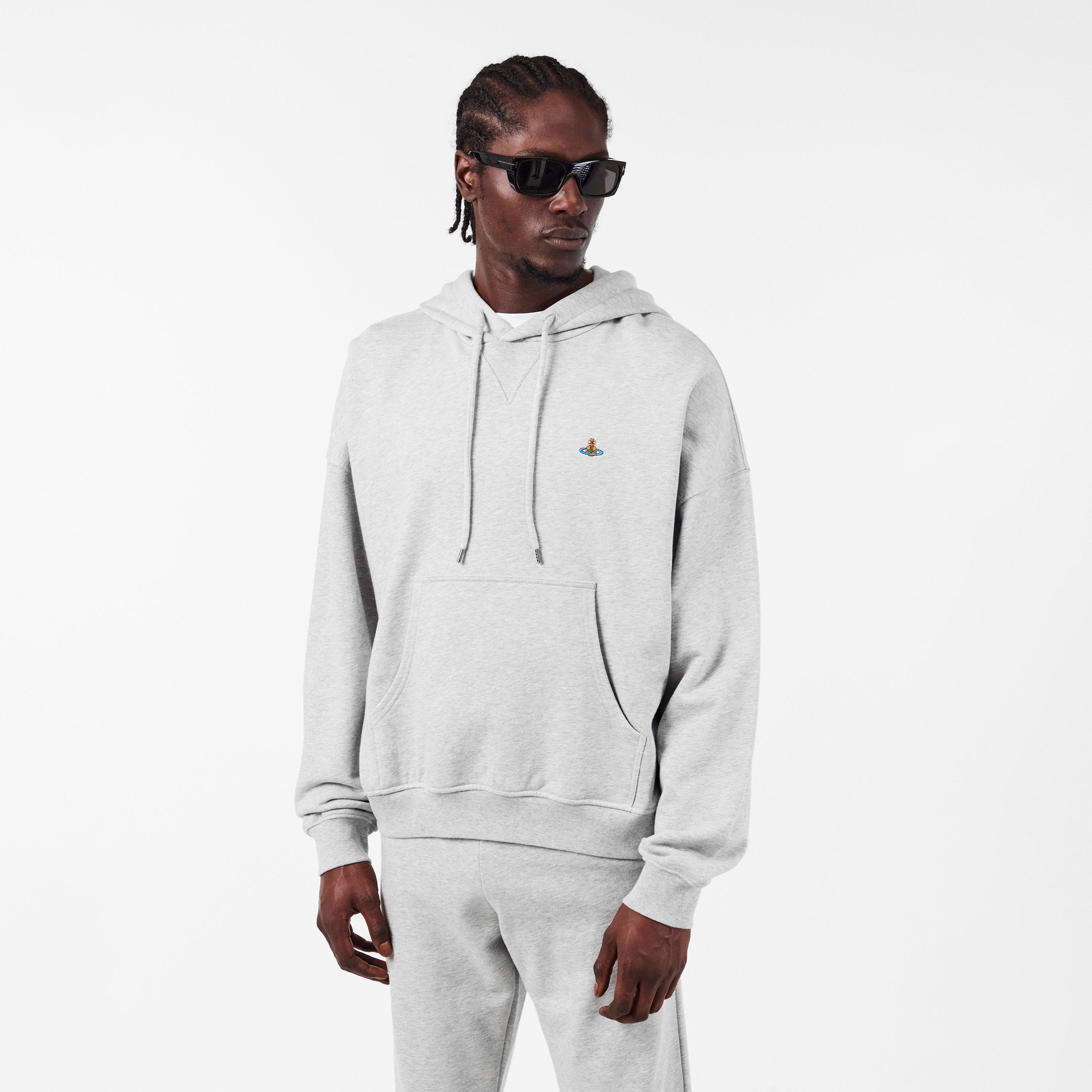 Grey Melange - Vivienne Westwood - Men's Over the Head Hoodie - 3