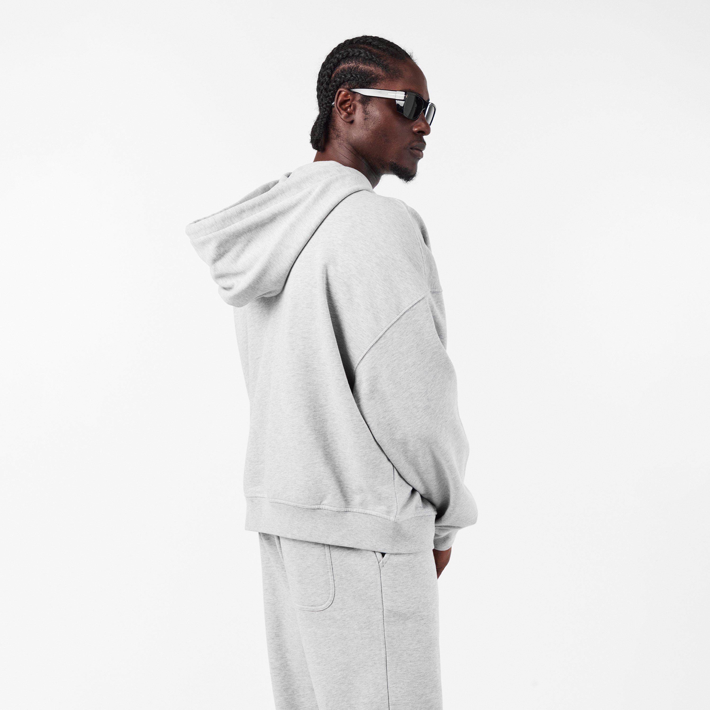 Grey Melange - Vivienne Westwood - Men's Over the Head Hoodie - 4