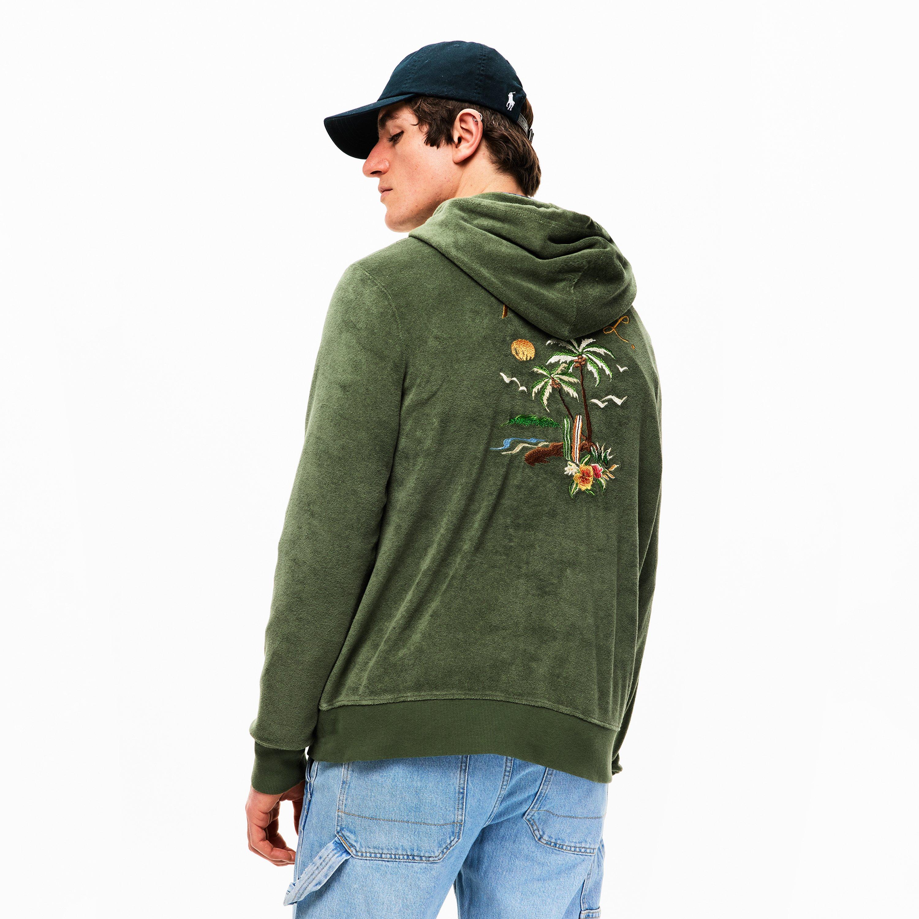 Tree Green - Ralph Lauren - Men's Lightweight Summer Pull Over Hoodie - 4
