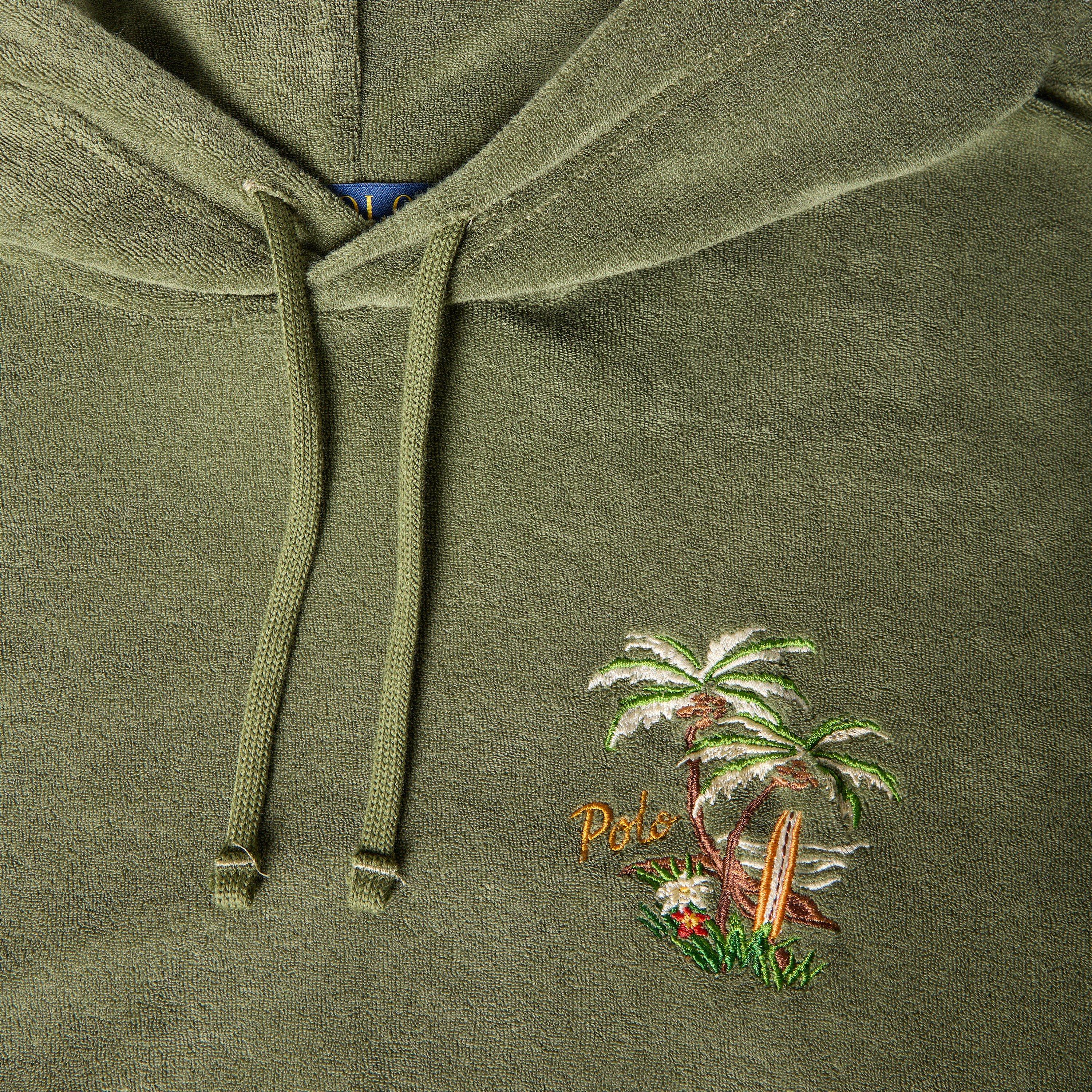 Tree Green - Ralph Lauren - Men's Lightweight Summer Pull Over Hoodie - 5