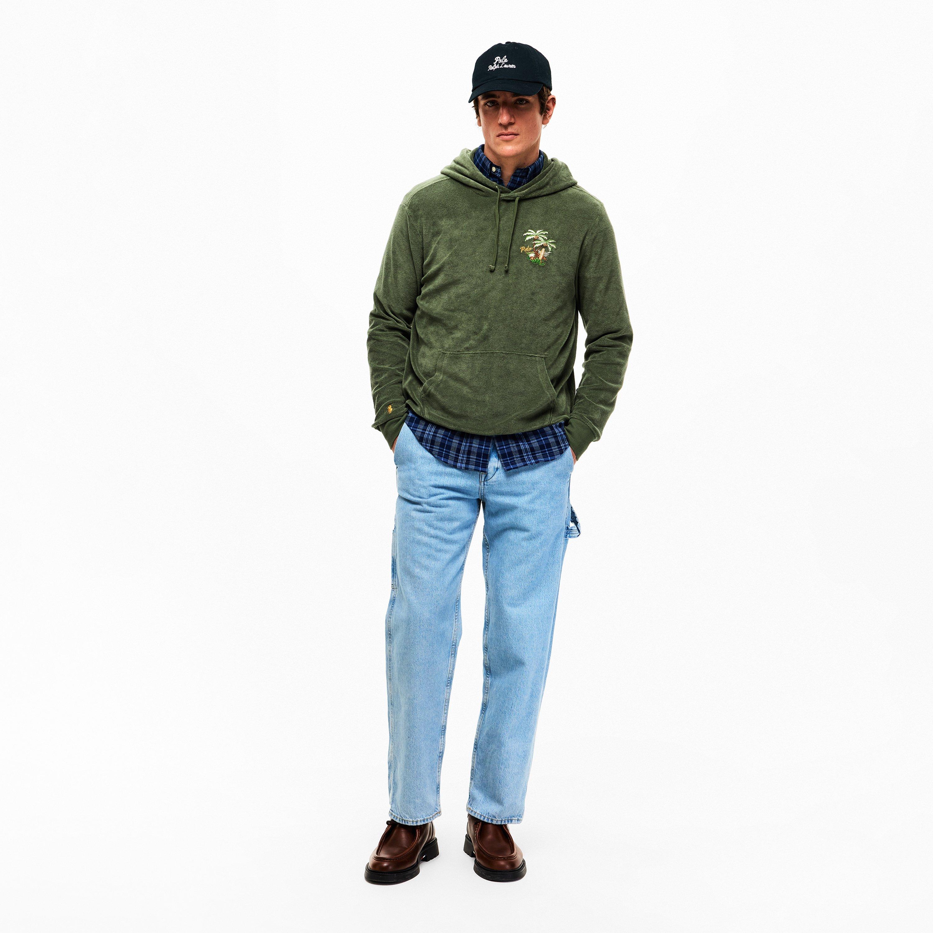 Tree Green - Ralph Lauren - Men's Lightweight Summer Pull Over Hoodie - 6