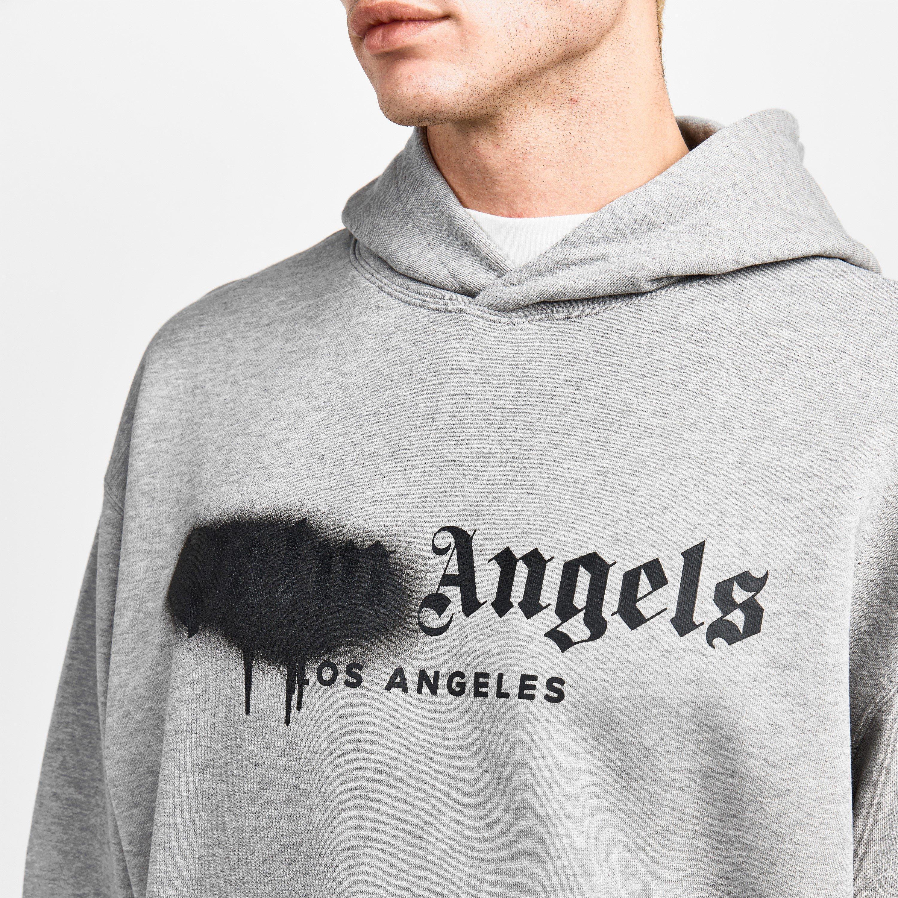 Grey/Black - Palm Angels - Men's Spray Pull Over Hoodie - 5