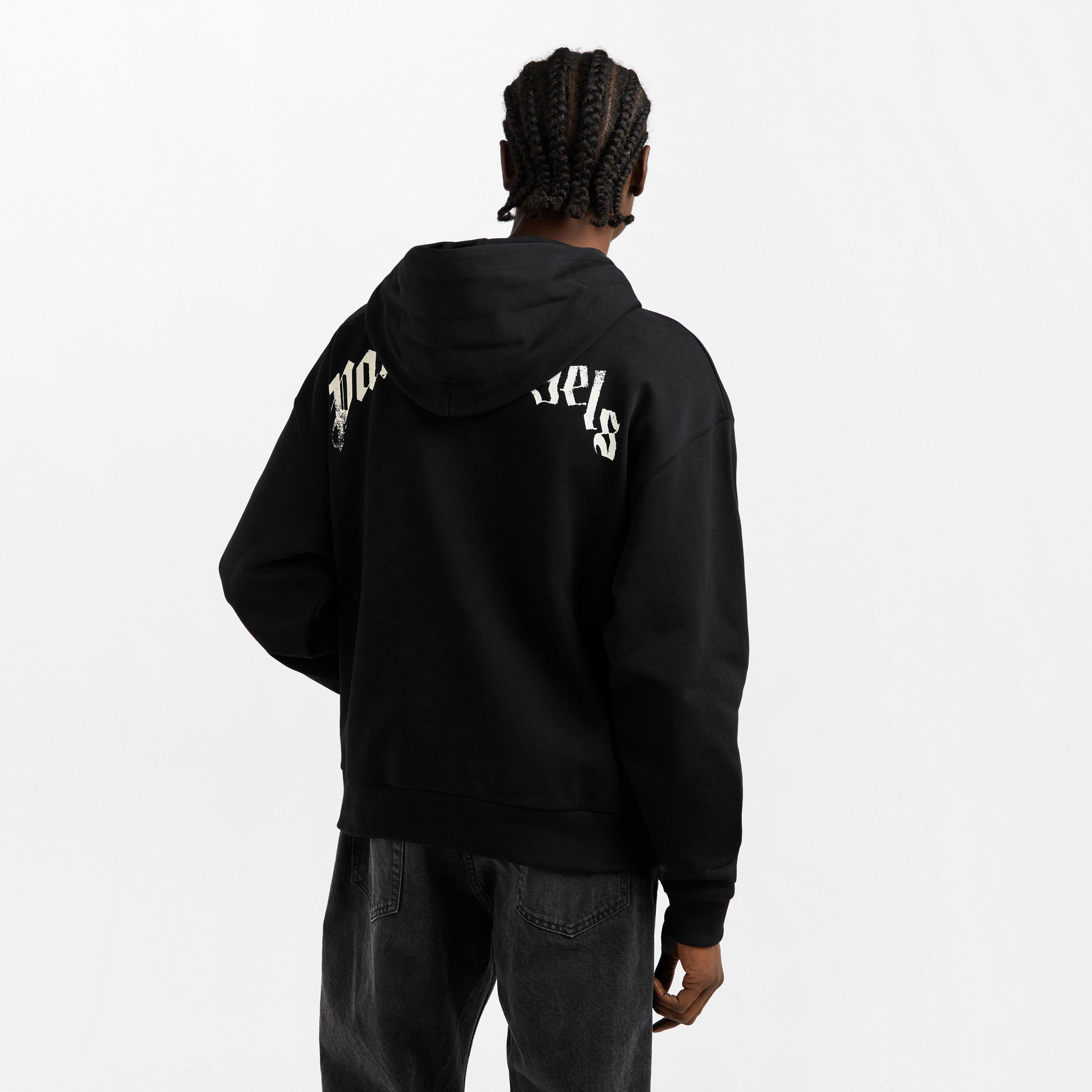 Black/White - Palm Angels - Palm Kill Bear Hoody Sn00 - 4