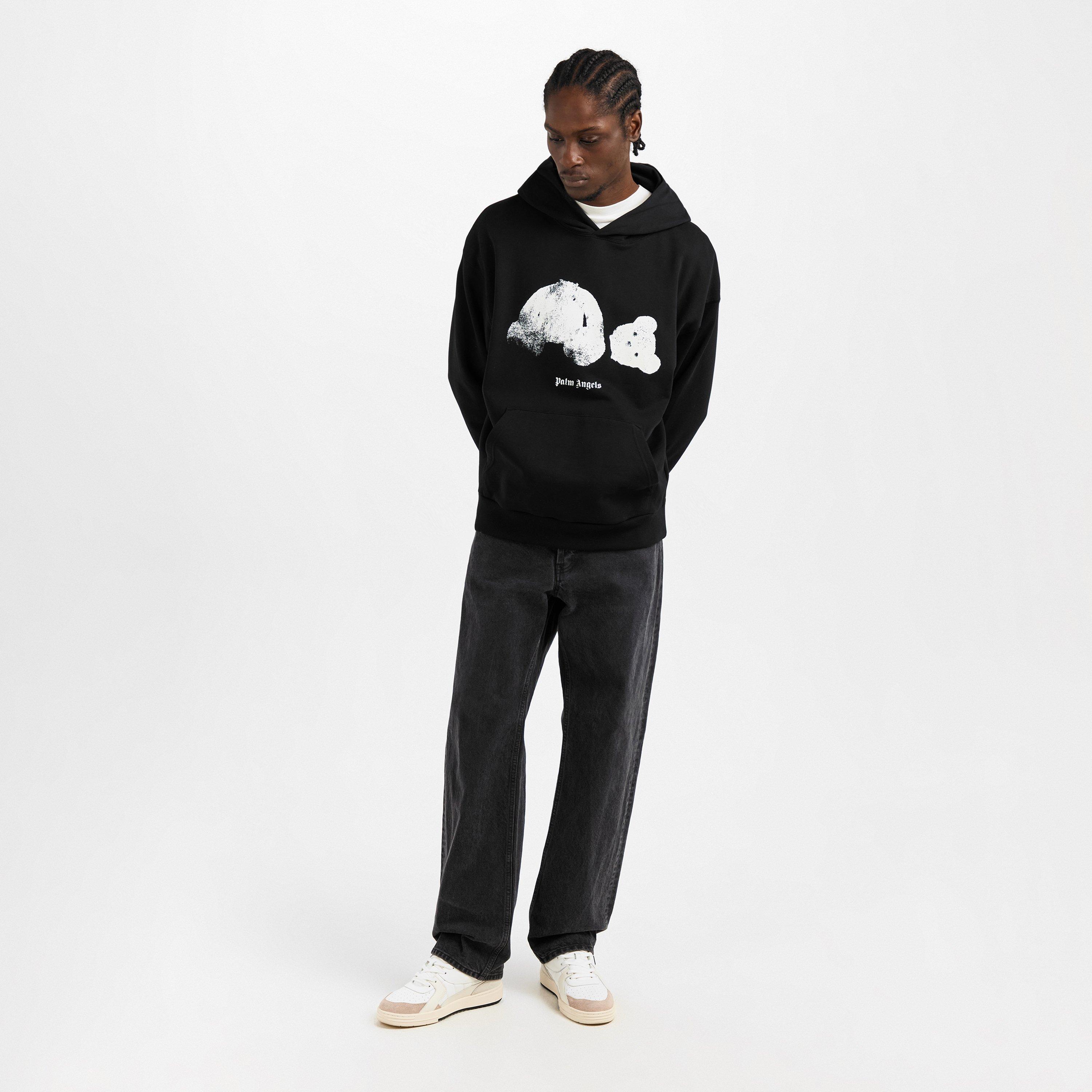 Black/White - Palm Angels - Palm Kill Bear Hoody Sn00 - 6