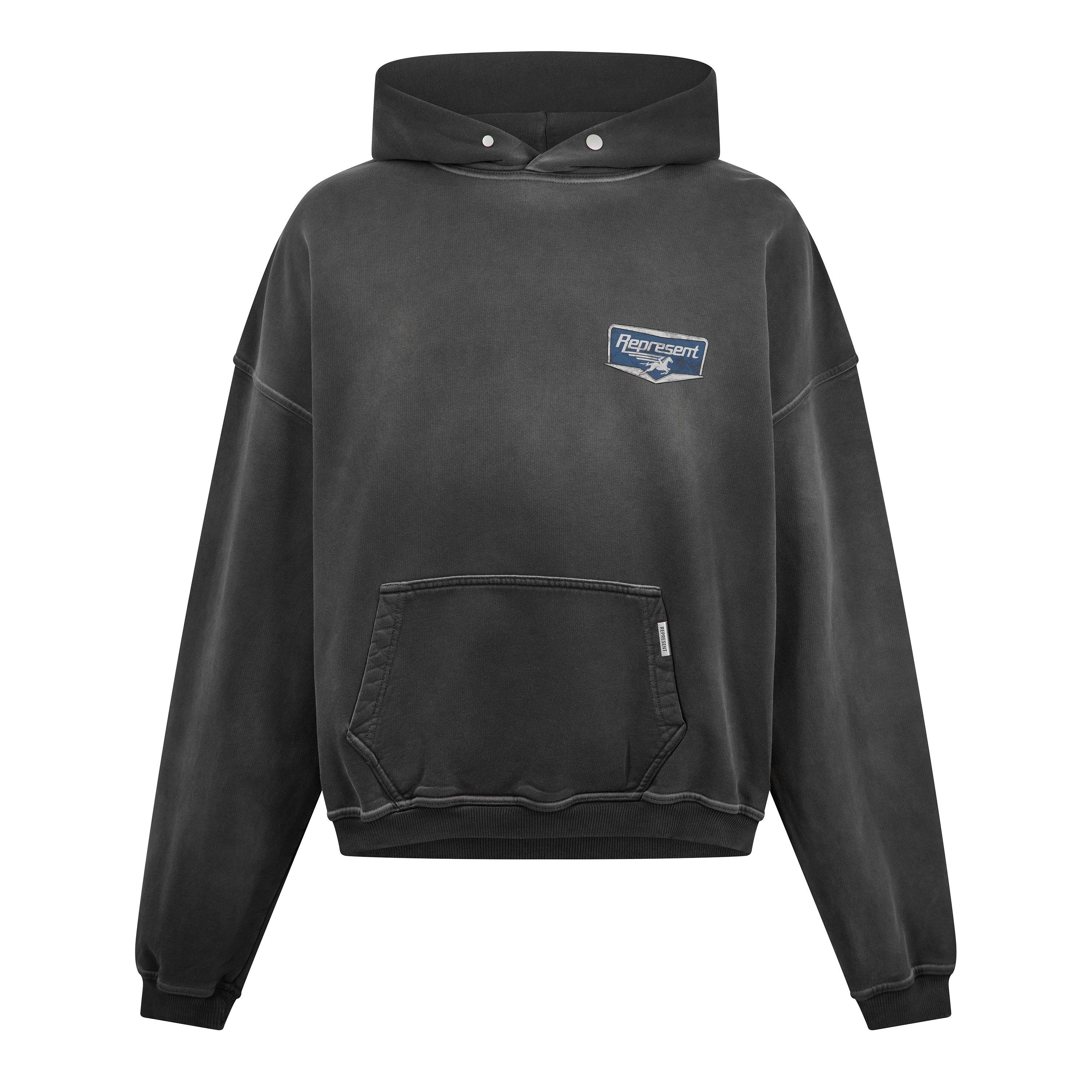 Represent Men's Overhead Hoodie - Stained Black - XL