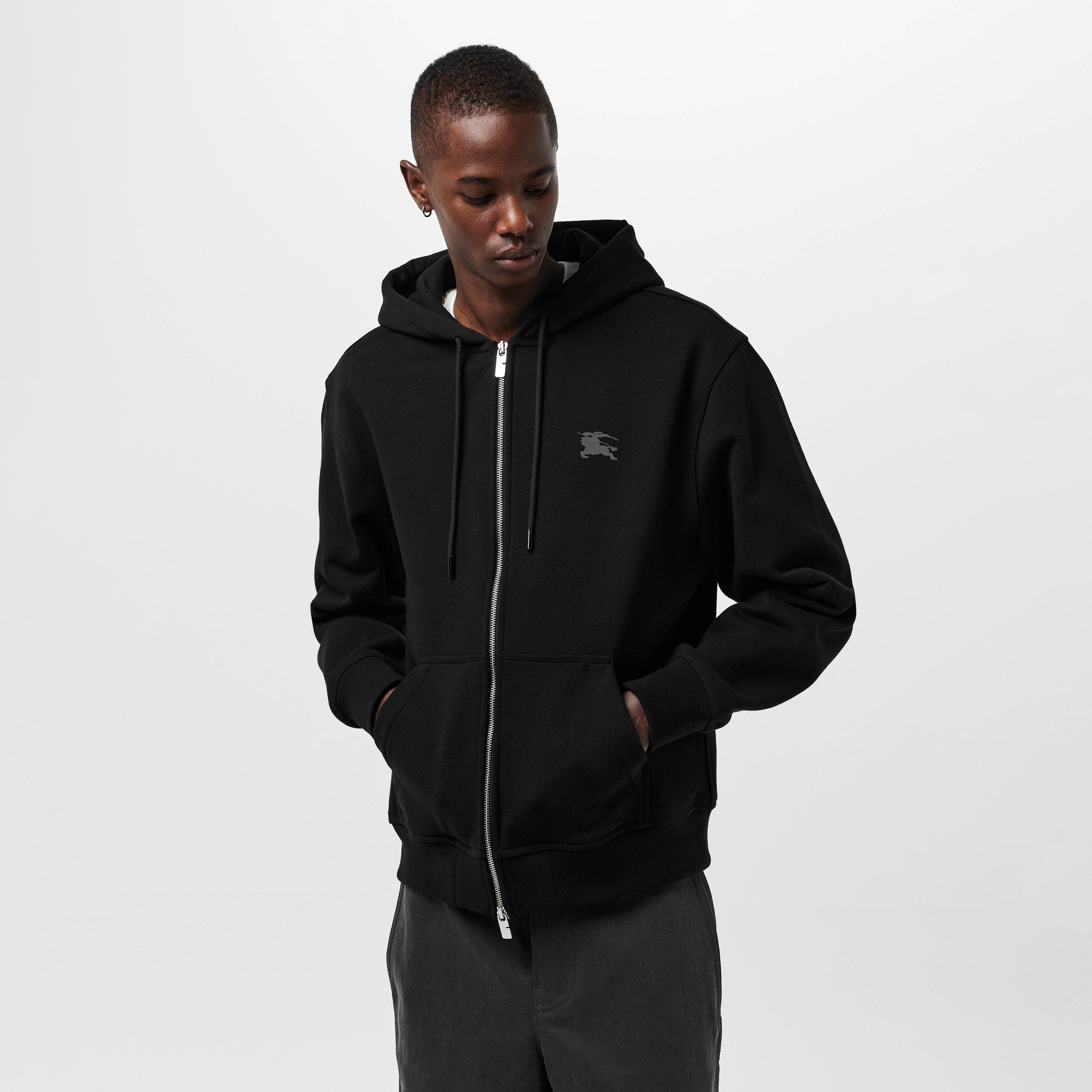 Black - Burberry - Men's Burb Protection Zip Hoodie - 3