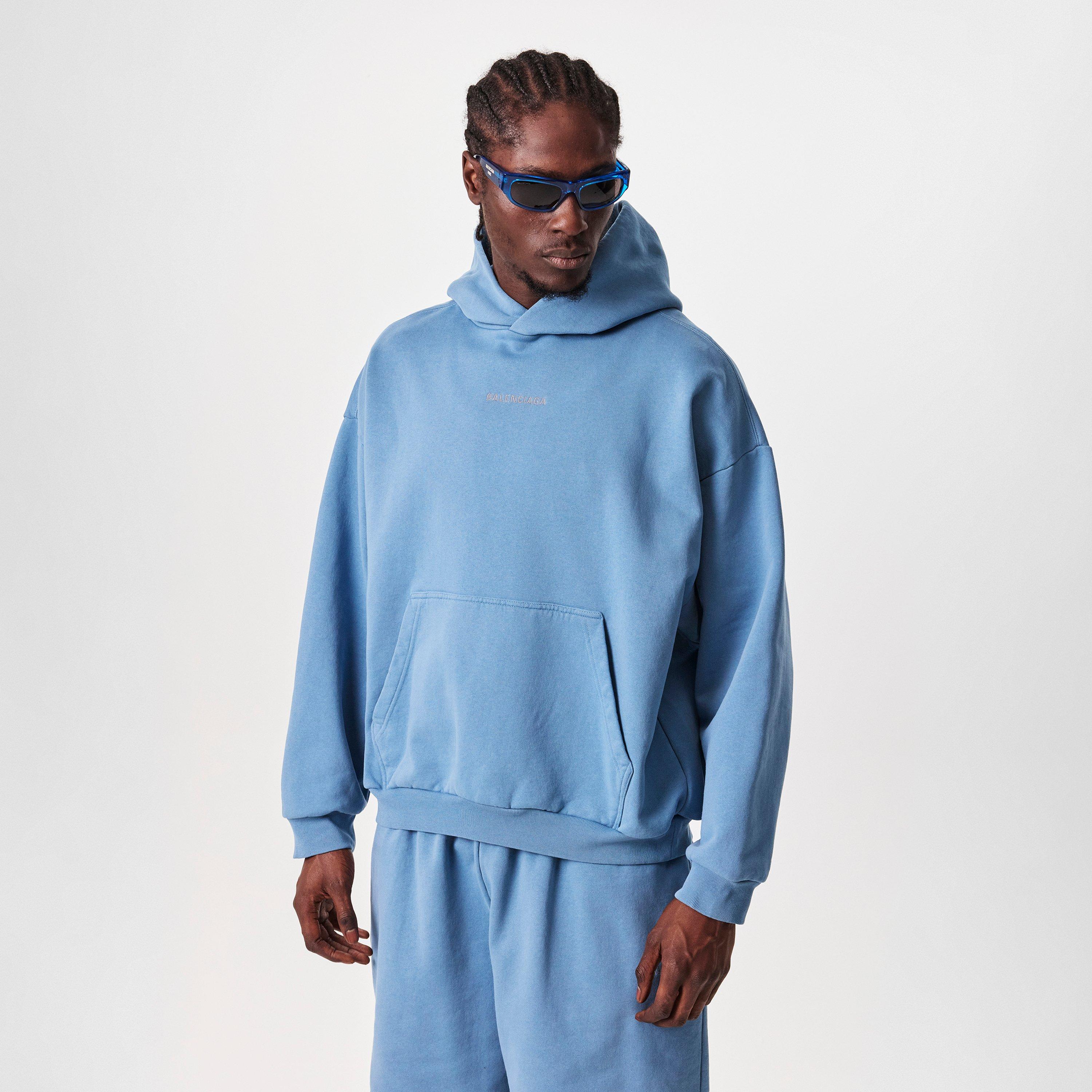 Grey Blue - Balenciaga - Men's Medium Hoodie - 3