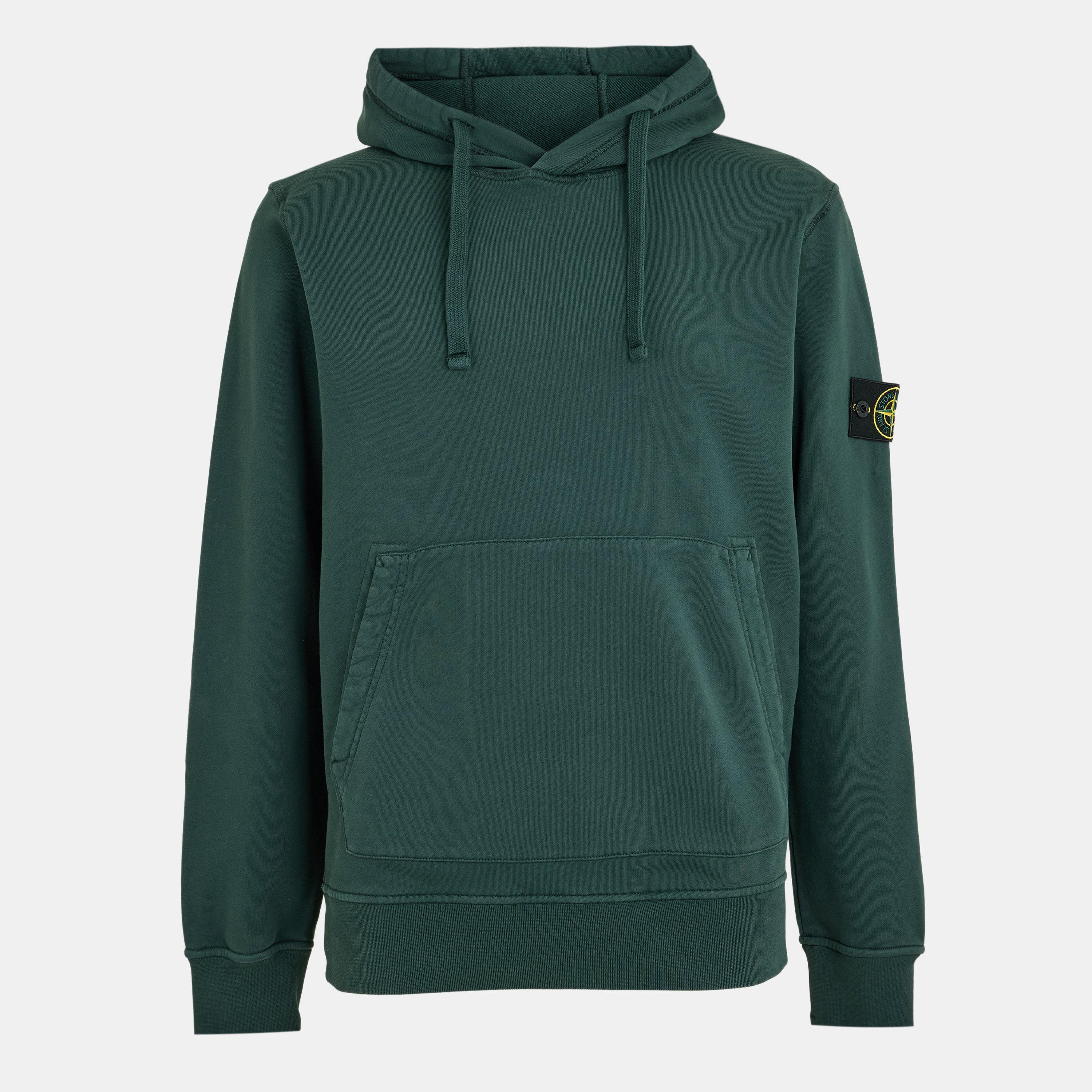 Stone Island Men's Heavyweight Fleece Hoodie - Ginepro V005E - S