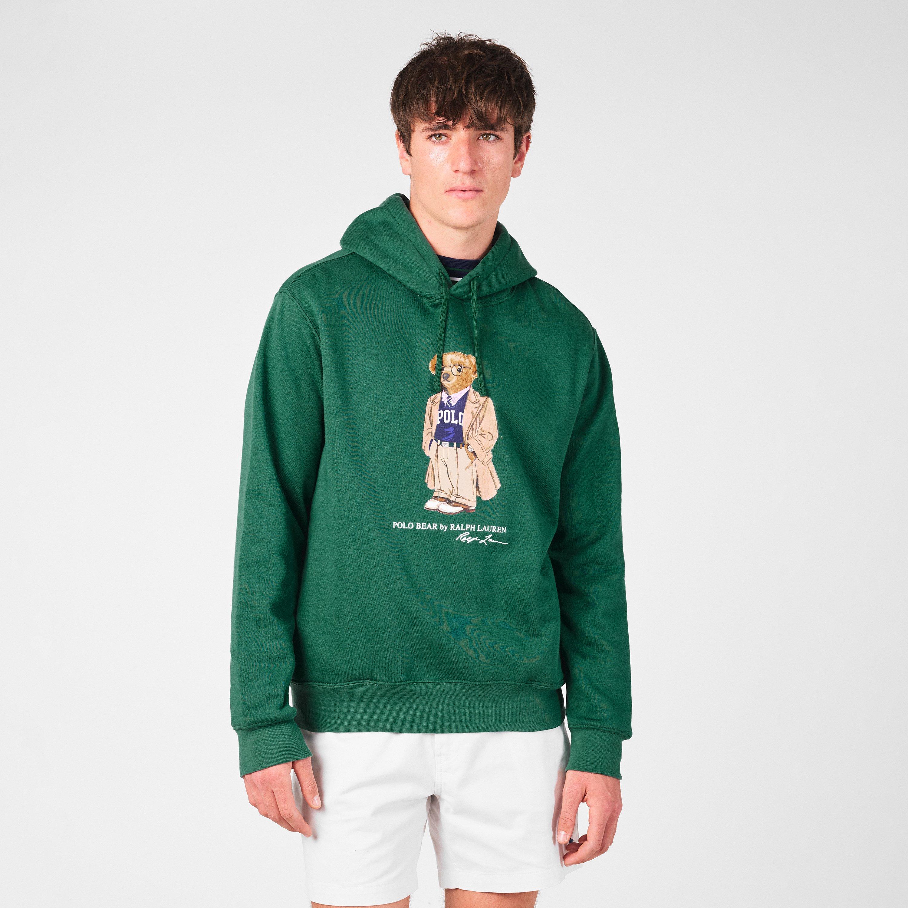 Washed Forest - Polo Ralph Lauren - Men's HRTG Bear Over-the-Head Hoodie - 3
