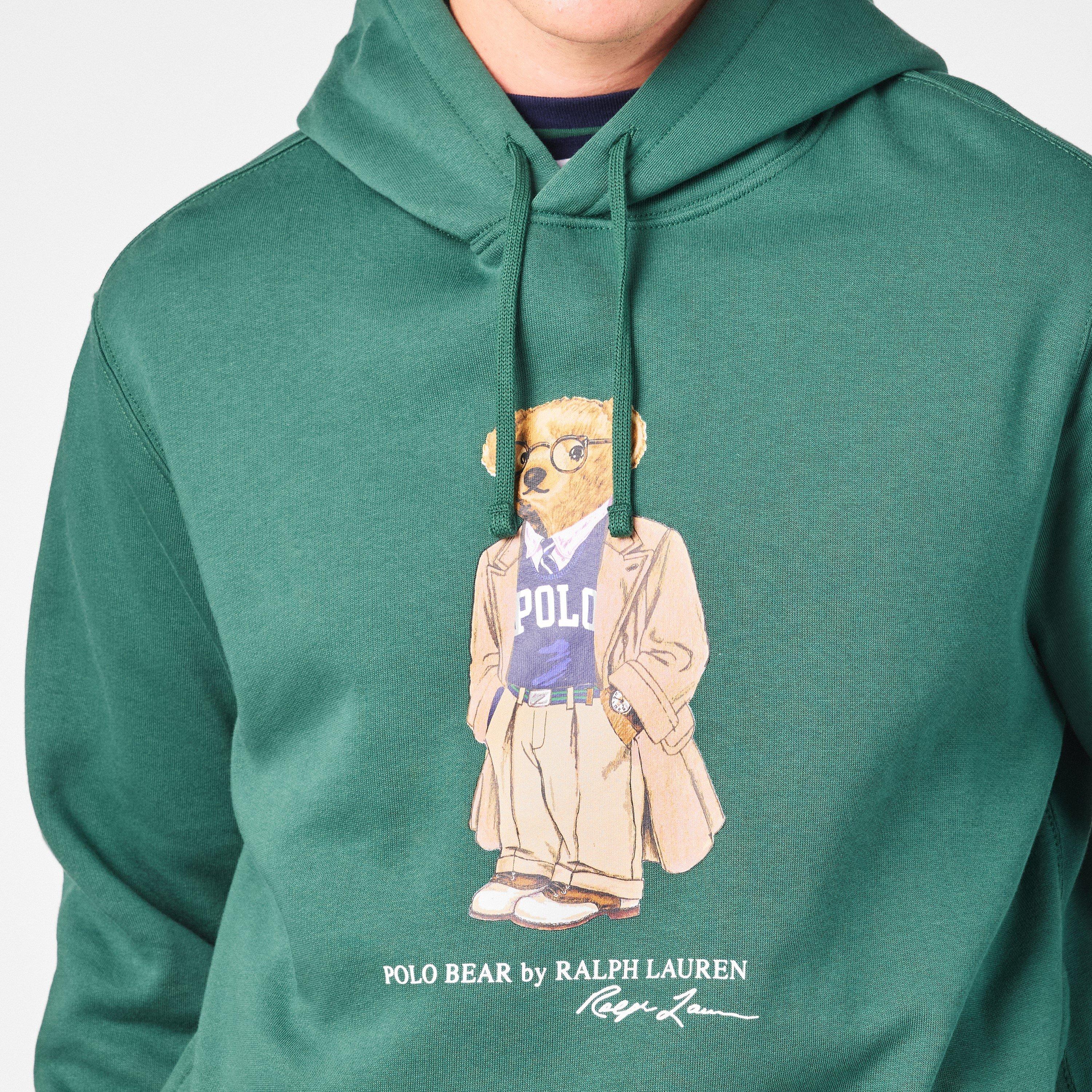 Washed Forest - Polo Ralph Lauren - Men's HRTG Bear Over-the-Head Hoodie - 5