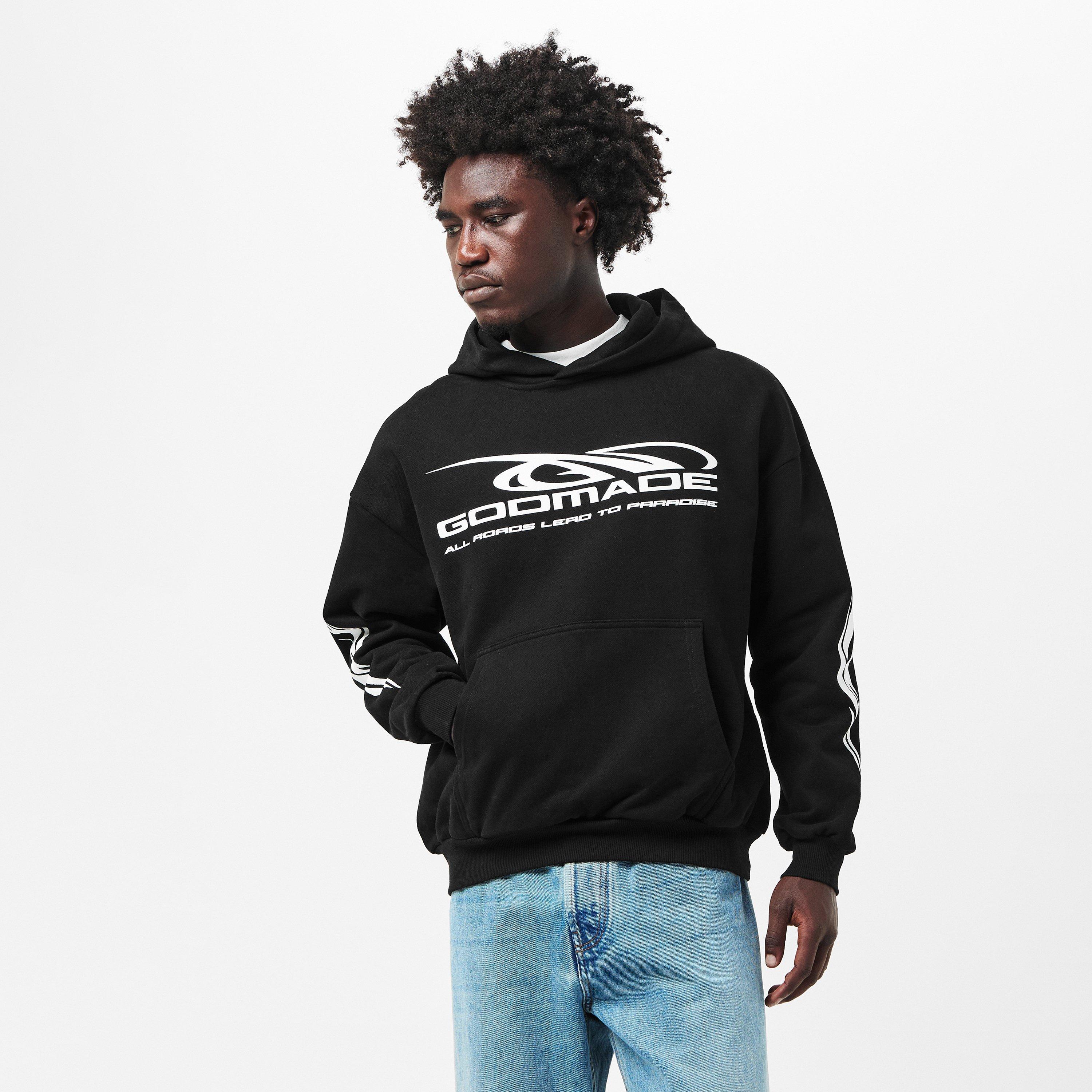 Black - God Made - Men's Hoodie - 3