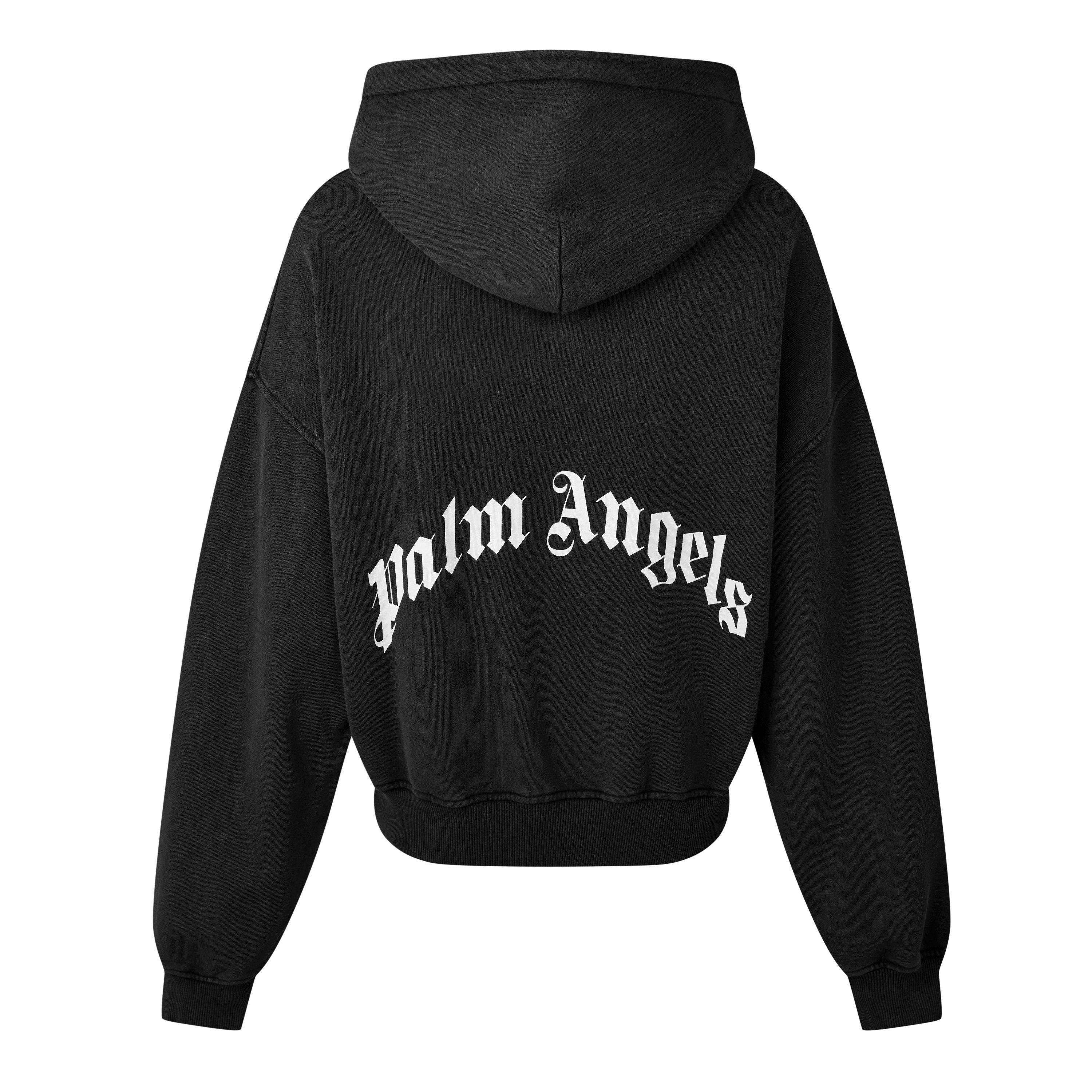 Black - Palm Angels - Palm Skull Zip Hoody Sn61 - 2