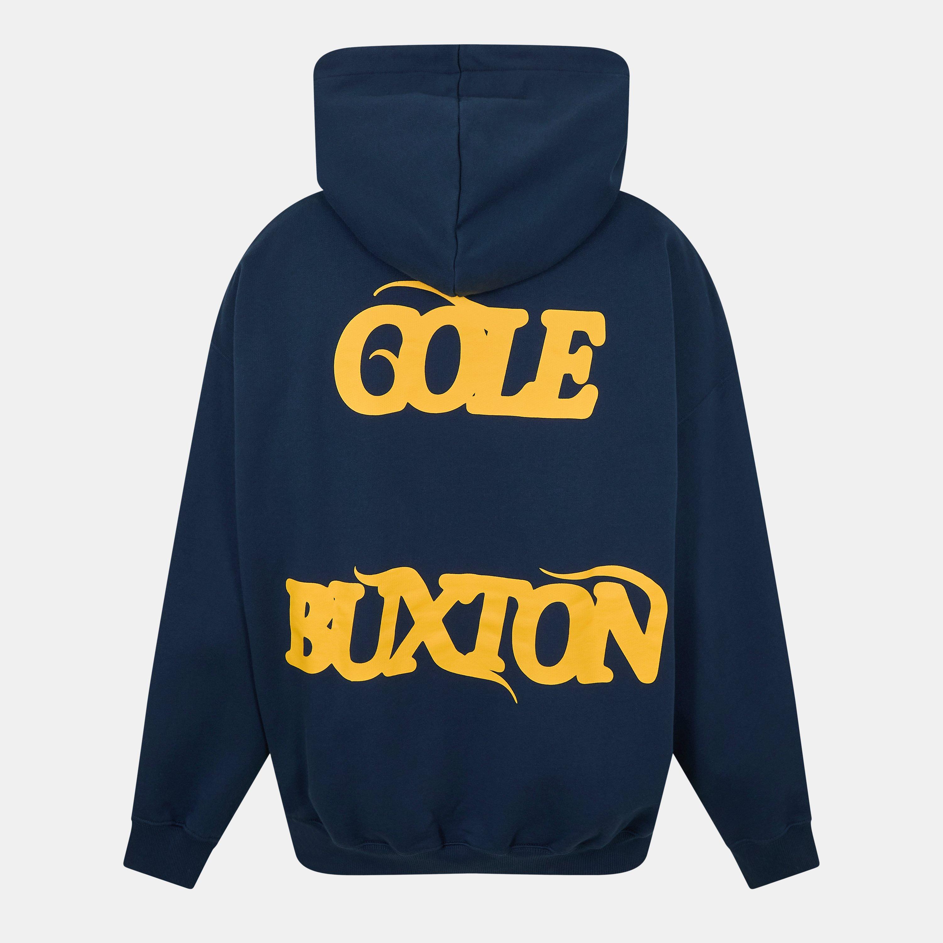 Navy/Yellow - Cole Buxton - Men's Balearic Over-the-Head Hoodie - 2