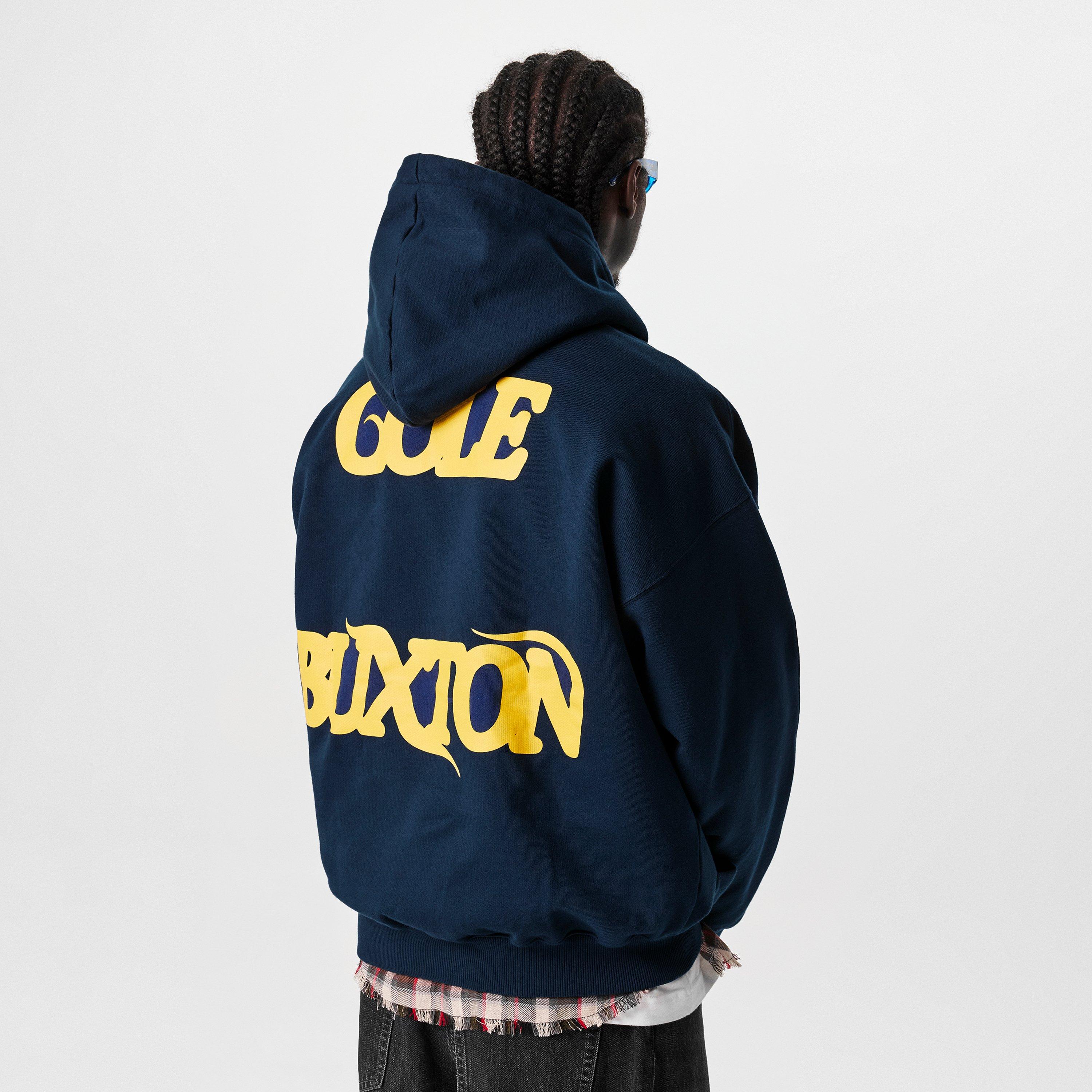 Navy/Yellow - Cole Buxton - Men's Balearic Over-the-Head Hoodie - 4