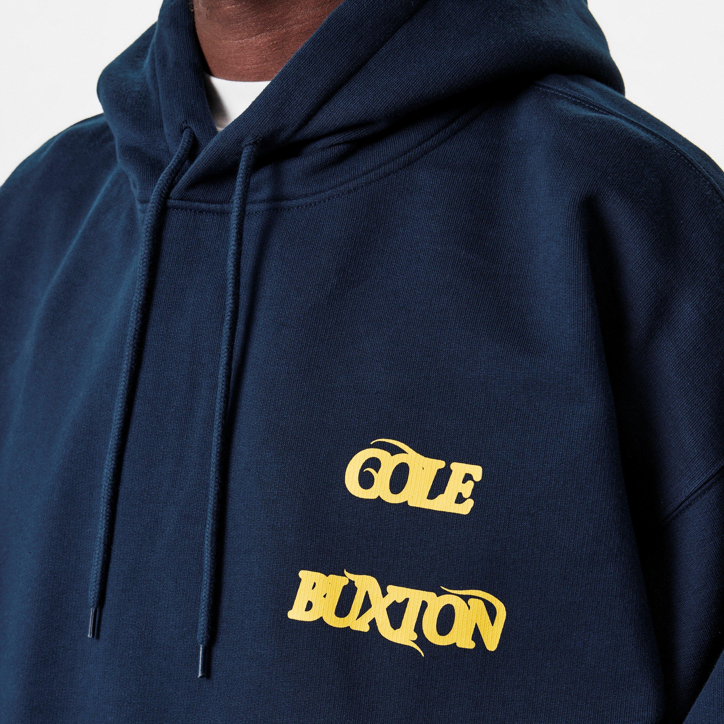 Navy/Yellow - Cole Buxton - Men's Balearic Over-the-Head Hoodie - 5