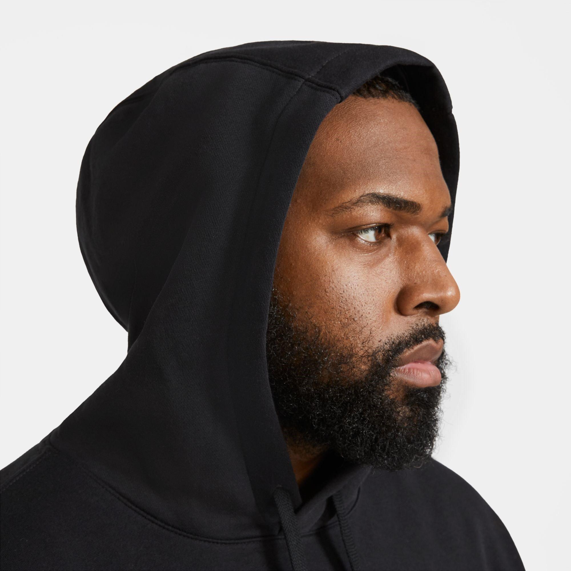 Noir/Blanc - Nike - Sportswear Club Fleece Men's Graphic Pullover Hoodie - 11