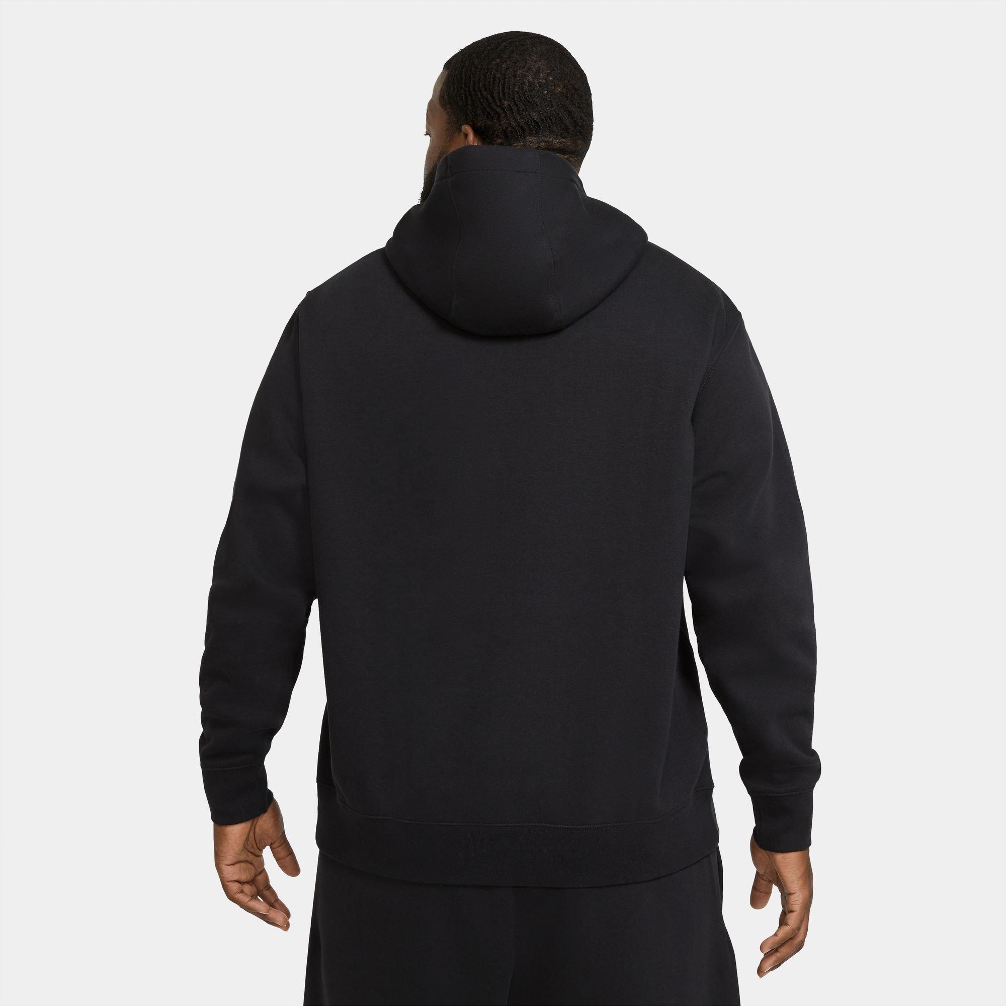 Noir/Blanc - Nike - Sportswear Club Fleece Men's Graphic Pullover Hoodie - 13