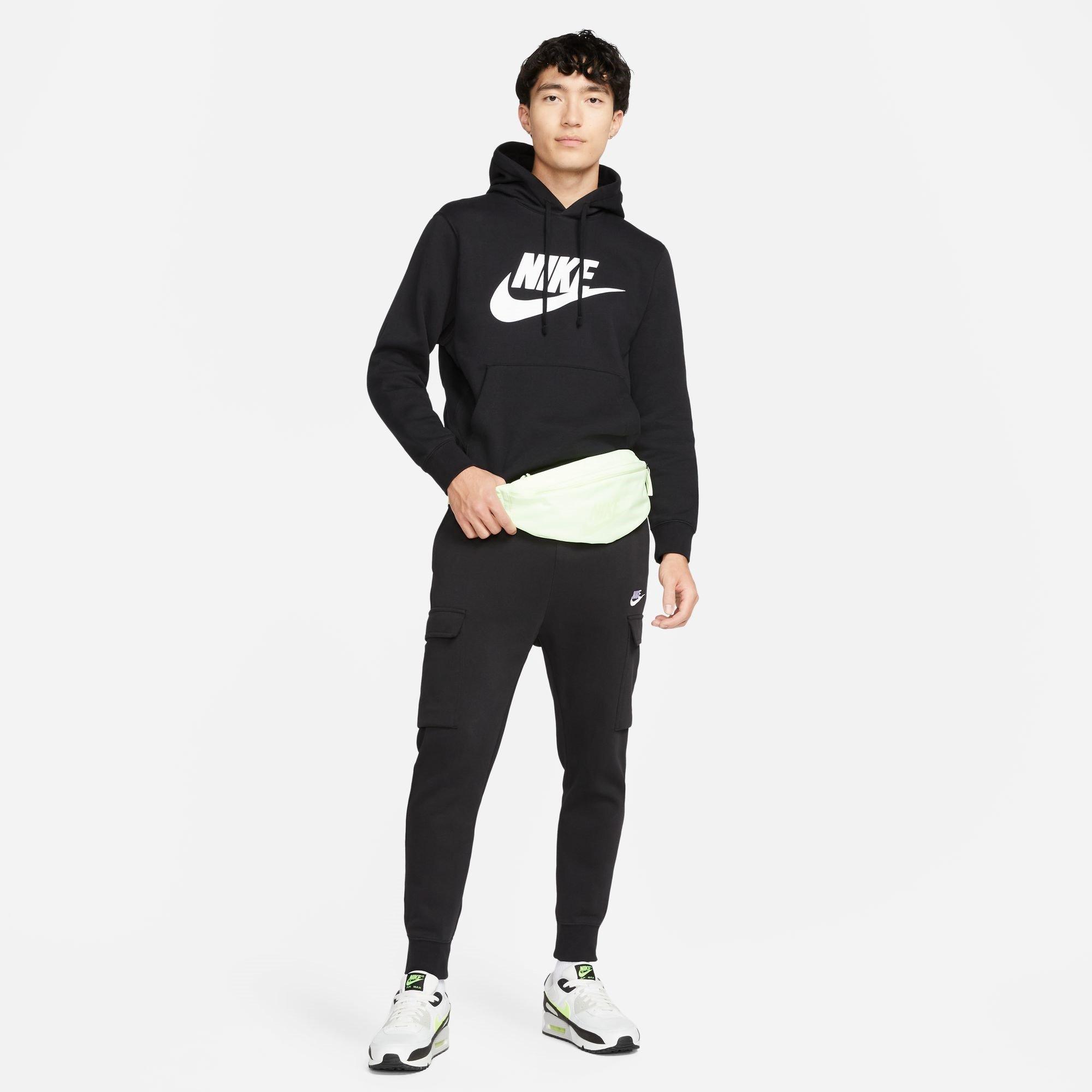 Noir/Blanc - Nike - Sportswear Club Fleece Men's Graphic Pullover Hoodie - 7