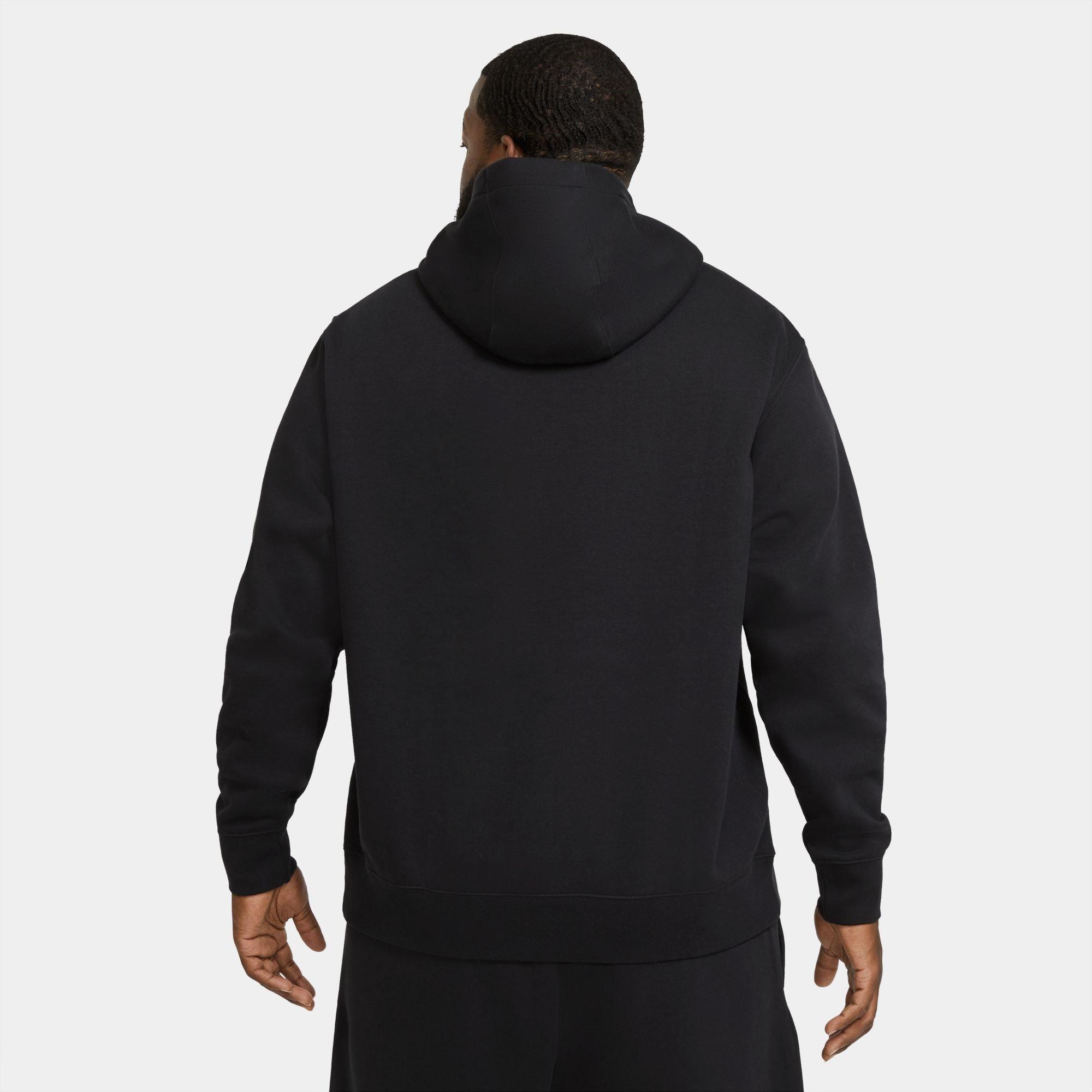 Noir/Blanc - Nike - Sportswear Club Fleece Men's Graphic Pullover Hoodie - 10