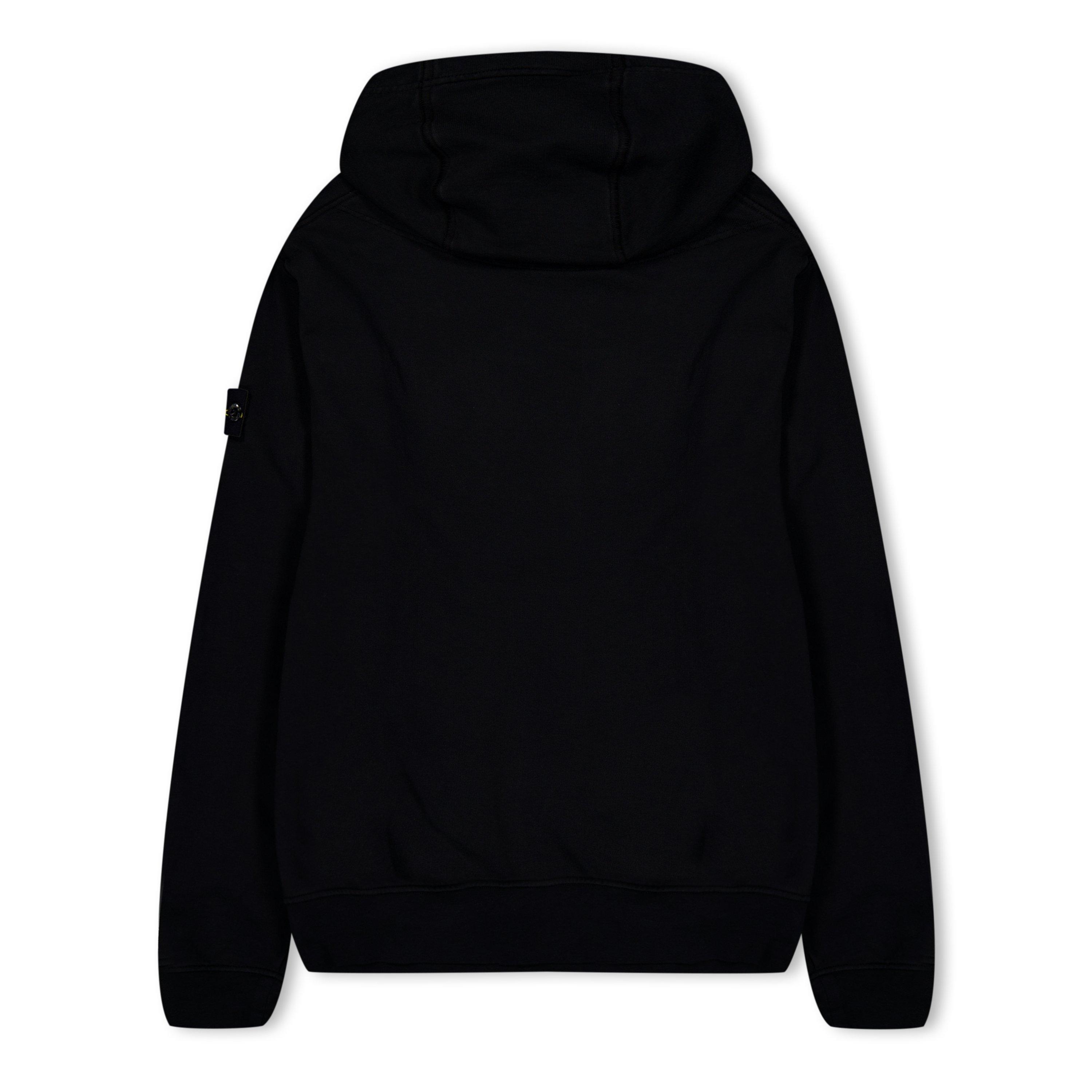 Black V0029 - Stone Island - Juniors' Logo Cotton Hoodie - 2