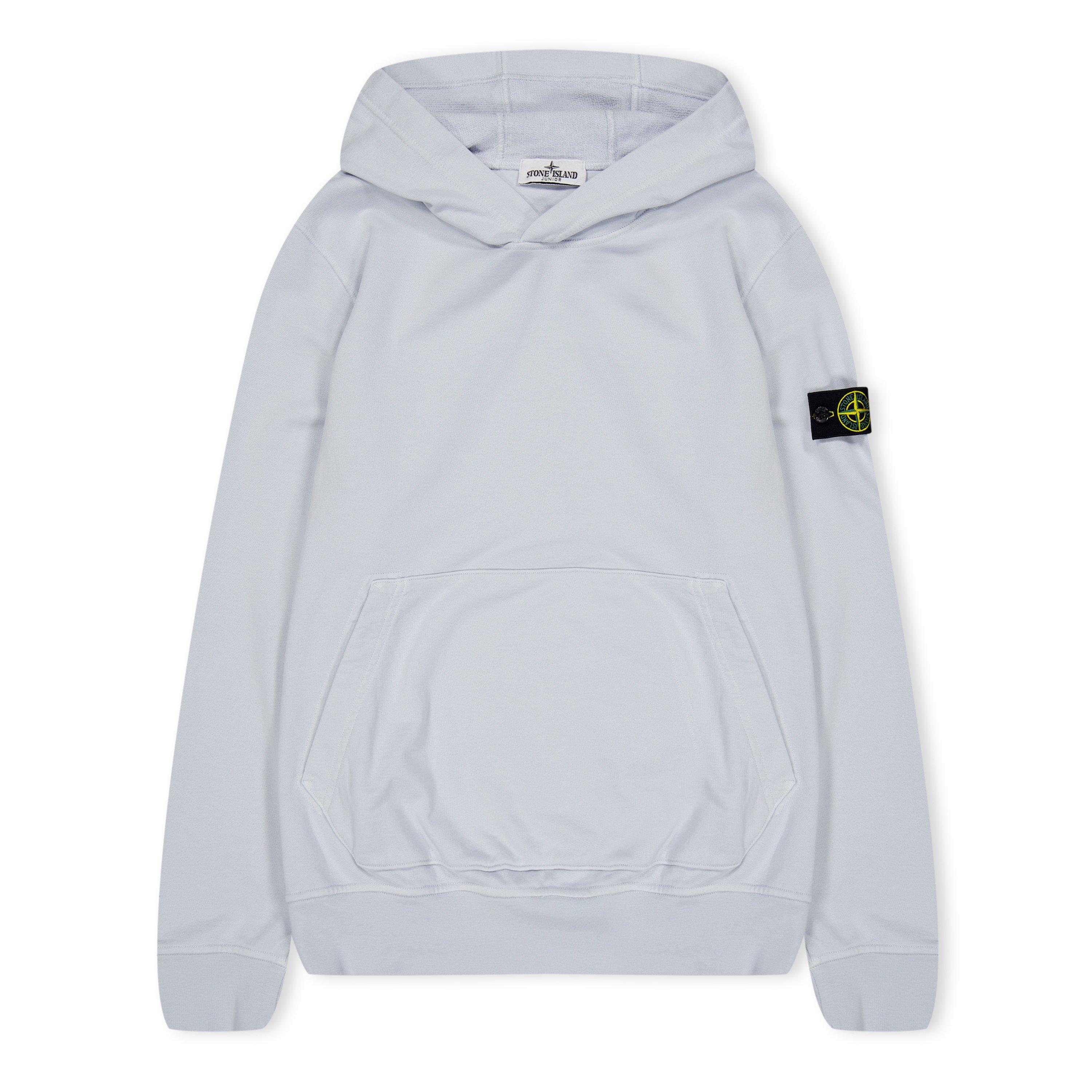 Stone Island Juniors' Logo Cotton Hoodie - Cielo V0041 - 8 Years