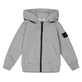 Stone Island Badge Zip Lightweight Hoodie Juniors