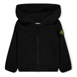 Stone Island Badge Zip Lightweight Hoodie Juniors