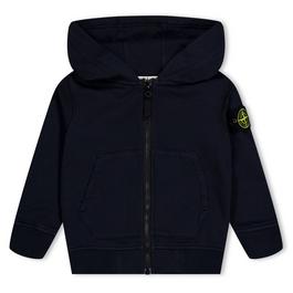 Stone Island Badge Zip Lightweight Hoodie Juniors