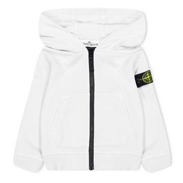 Stone Island Badge Zip Lightweight Hoodie Juniors