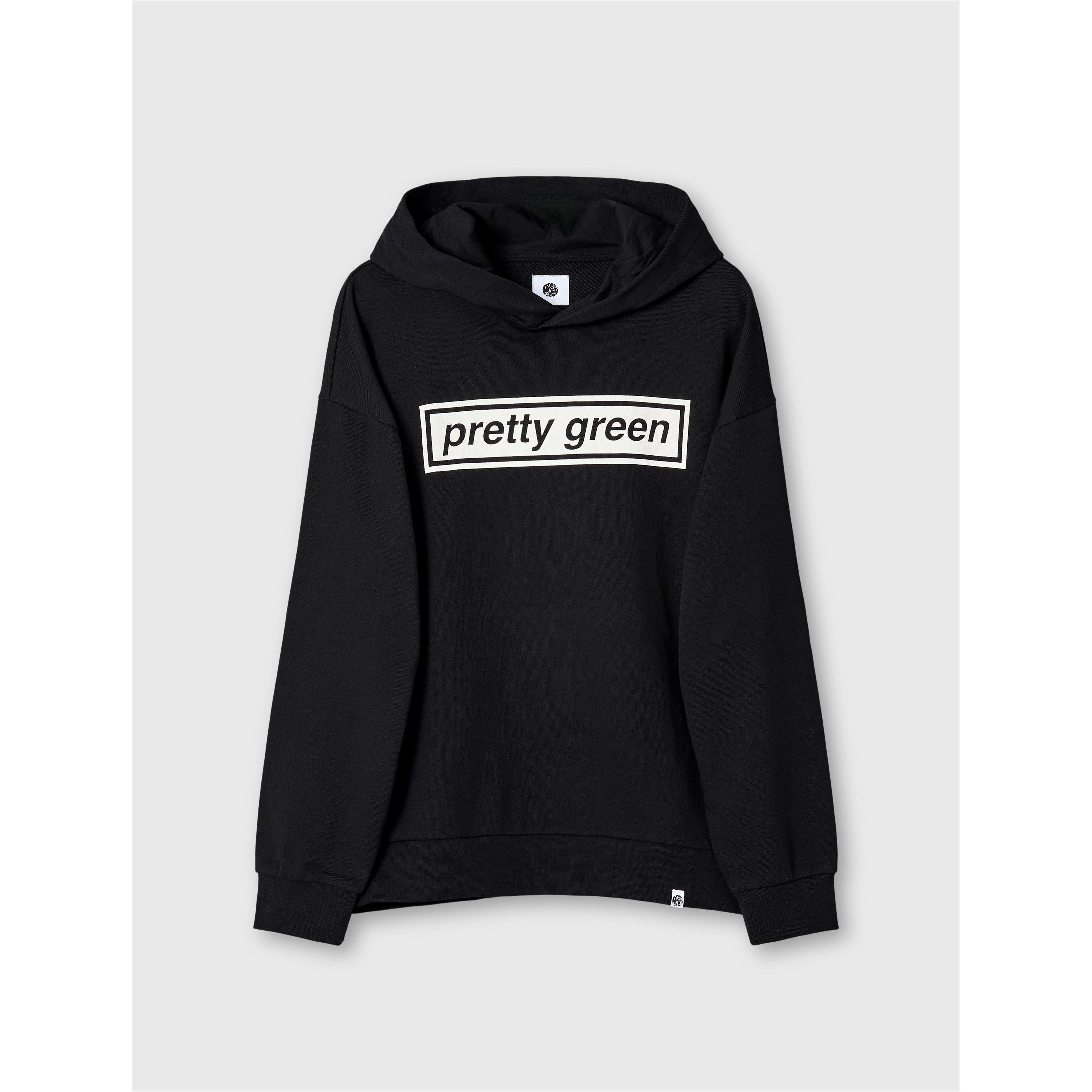 Black - Pretty Green - Men's Box Print Hoodie - 1