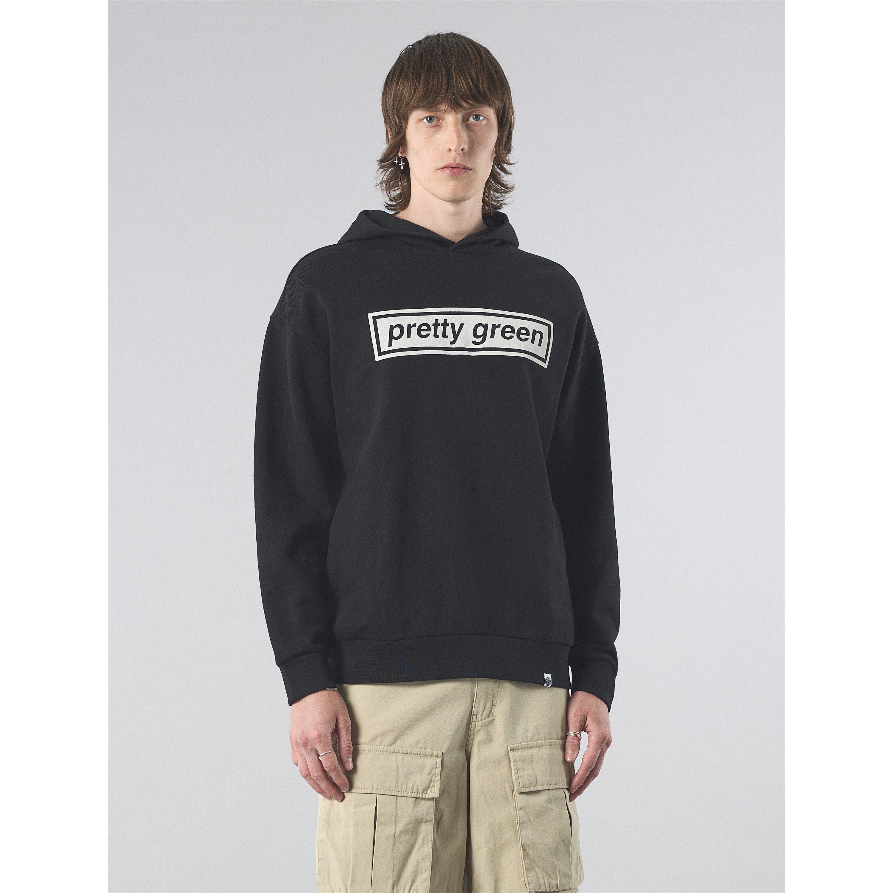 Schwarz - Pretty Green - Men's Box Print Hoodie - 2