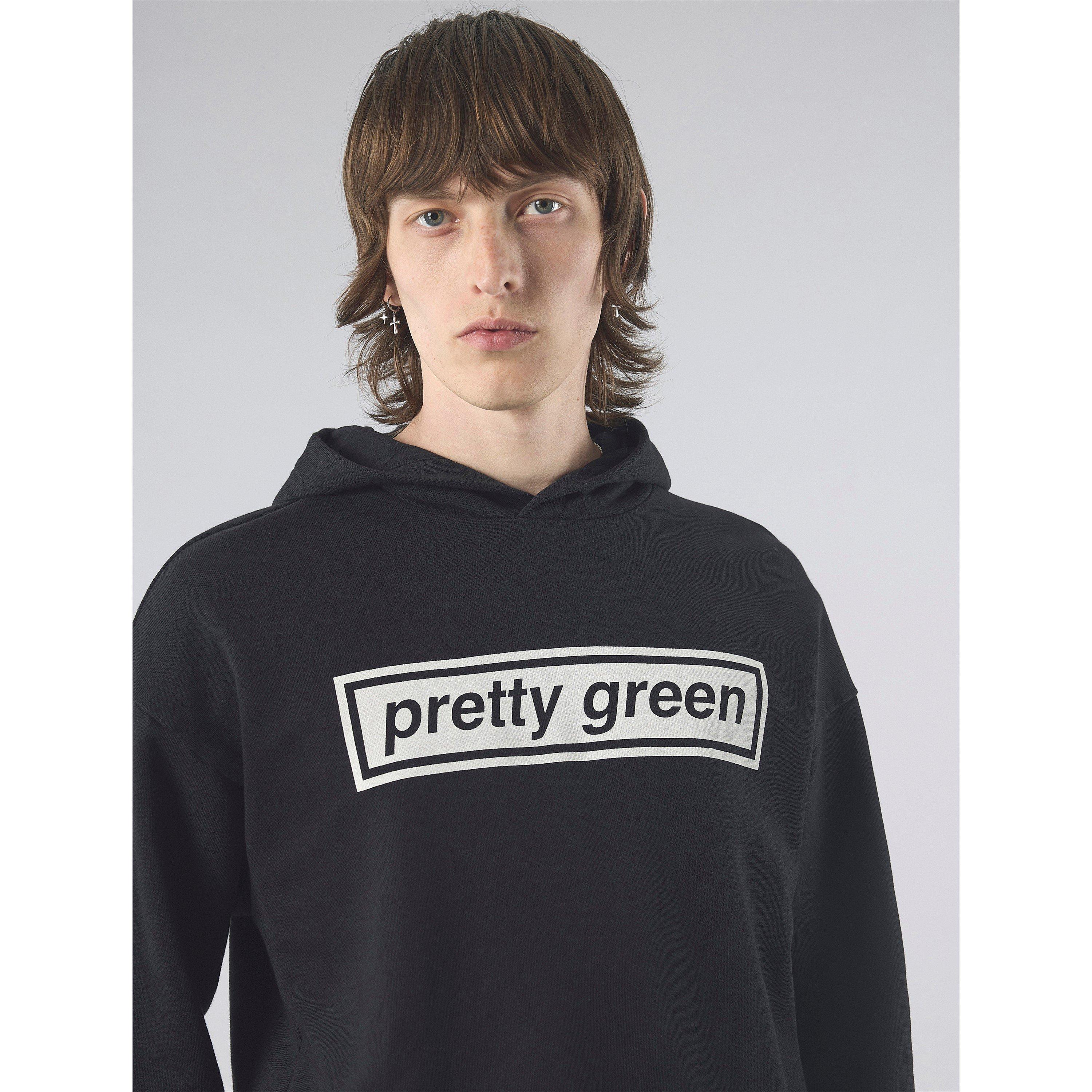 Schwarz - Pretty Green - Men's Box Print Hoodie - 4