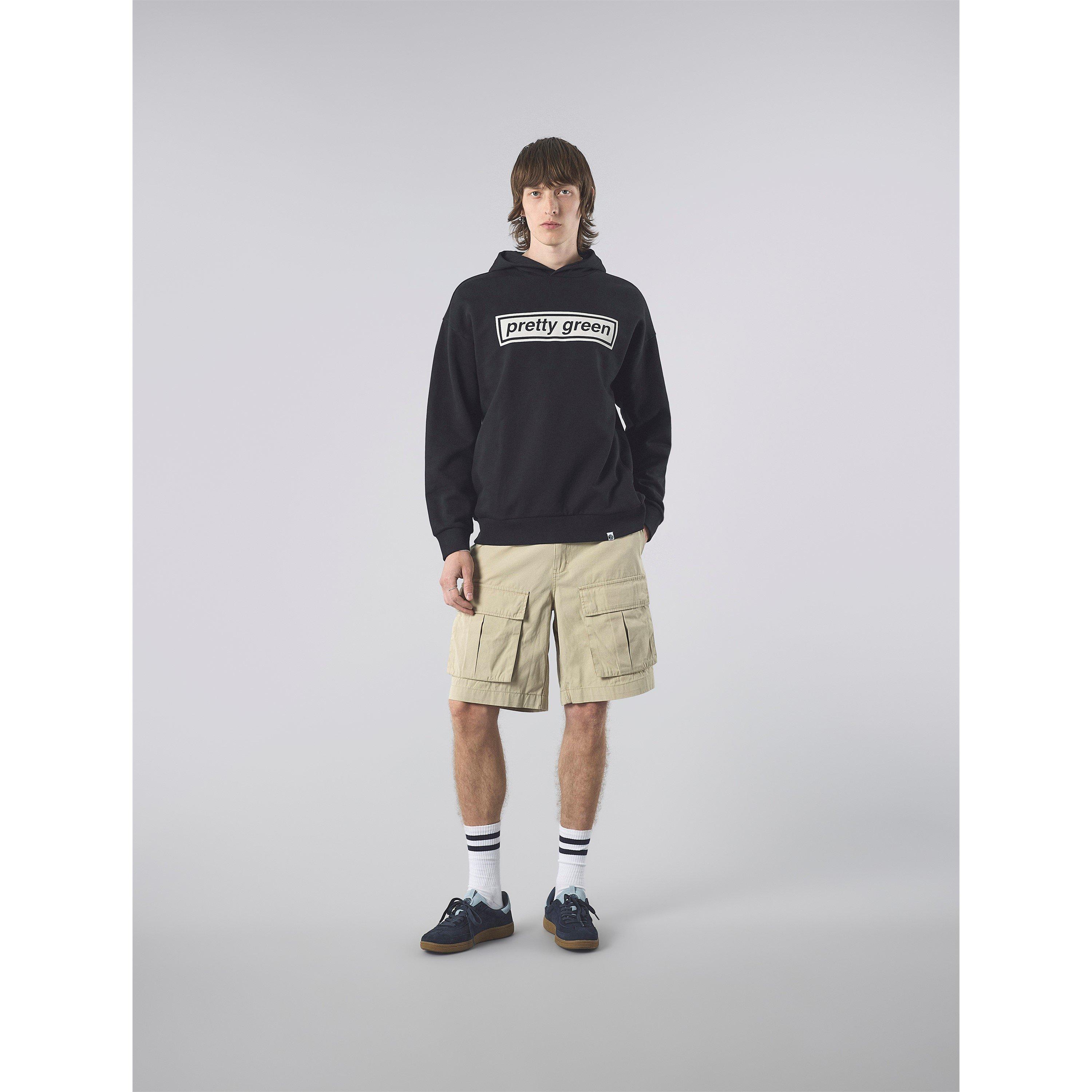 Schwarz - Pretty Green - Men's Box Print Hoodie - 5