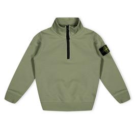 Stone Island Boys' Compass Badge Patch Cotton Quarter-Zip Fleece